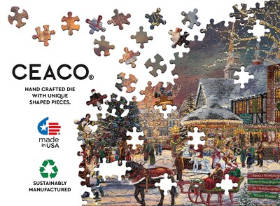 Foto 5 | Rompecabezas Ceaco Thomas Kinkade Christmas Festival 1000 Piezas - Venta Internacional.