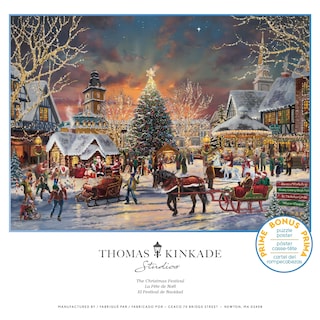 Foto 6 | Rompecabezas Ceaco Thomas Kinkade Christmas Festival 1000 Piezas - Venta Internacional.