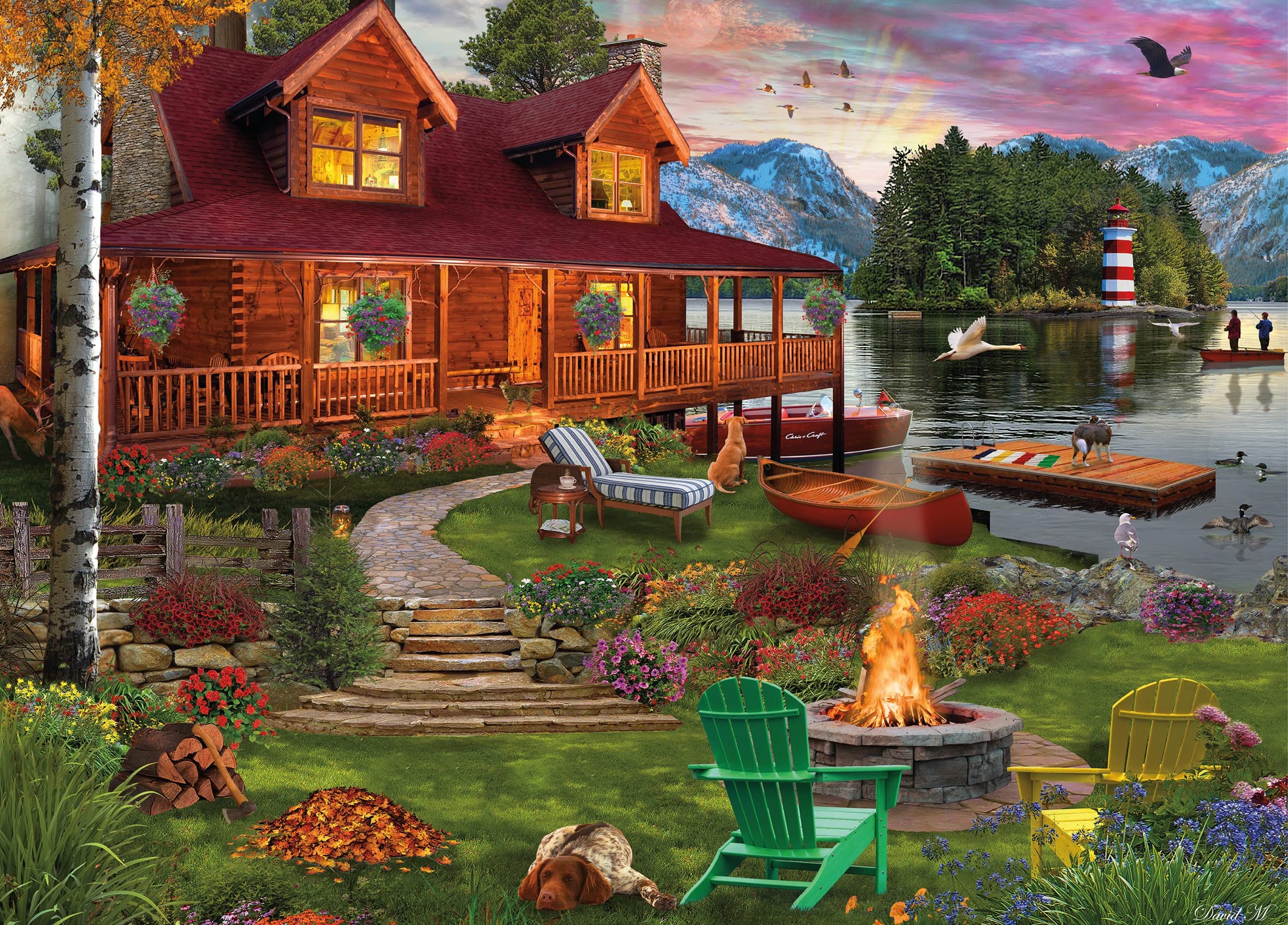 Foto 1 | Rompecabezas Ceaco David Maclean Cottage Retreat De 1000 Piezas - Venta Internacional.