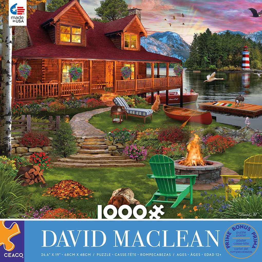 Foto 2 | Rompecabezas Ceaco David Maclean Cottage Retreat De 1000 Piezas - Venta Internacional.