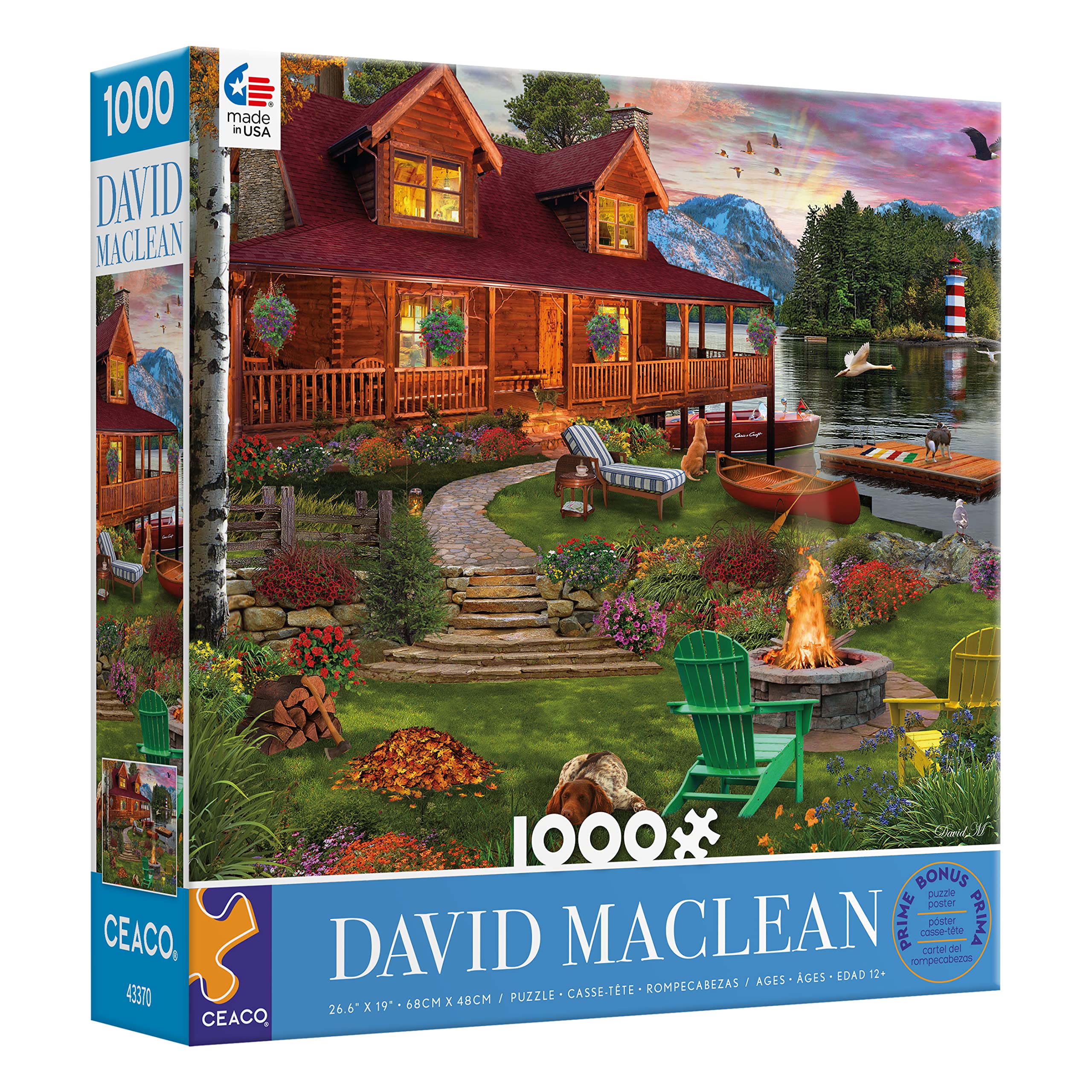 Foto 3 | Rompecabezas Ceaco David Maclean Cottage Retreat De 1000 Piezas - Venta Internacional.