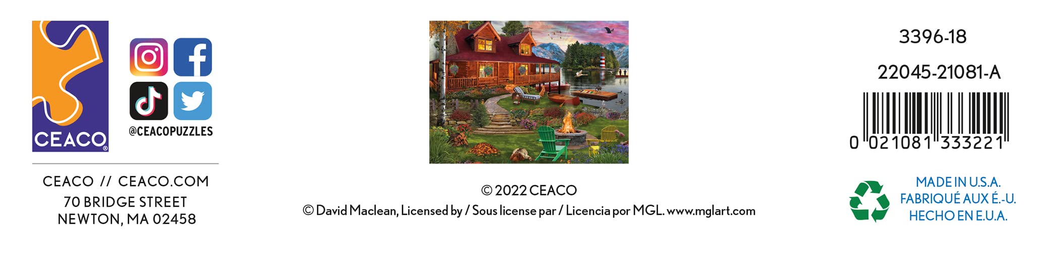 Foto 7 | Rompecabezas Ceaco David Maclean Cottage Retreat De 1000 Piezas - Venta Internacional.