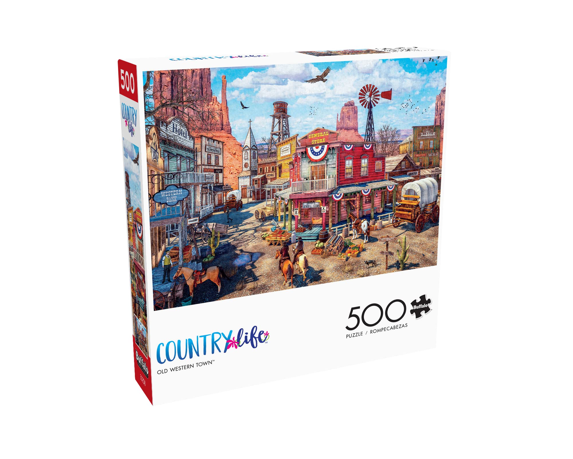 Foto 4 pulgar | Rompecabezas Buffalo Games Country Life Old Western Town, 500 Piezas - Venta Internacional.