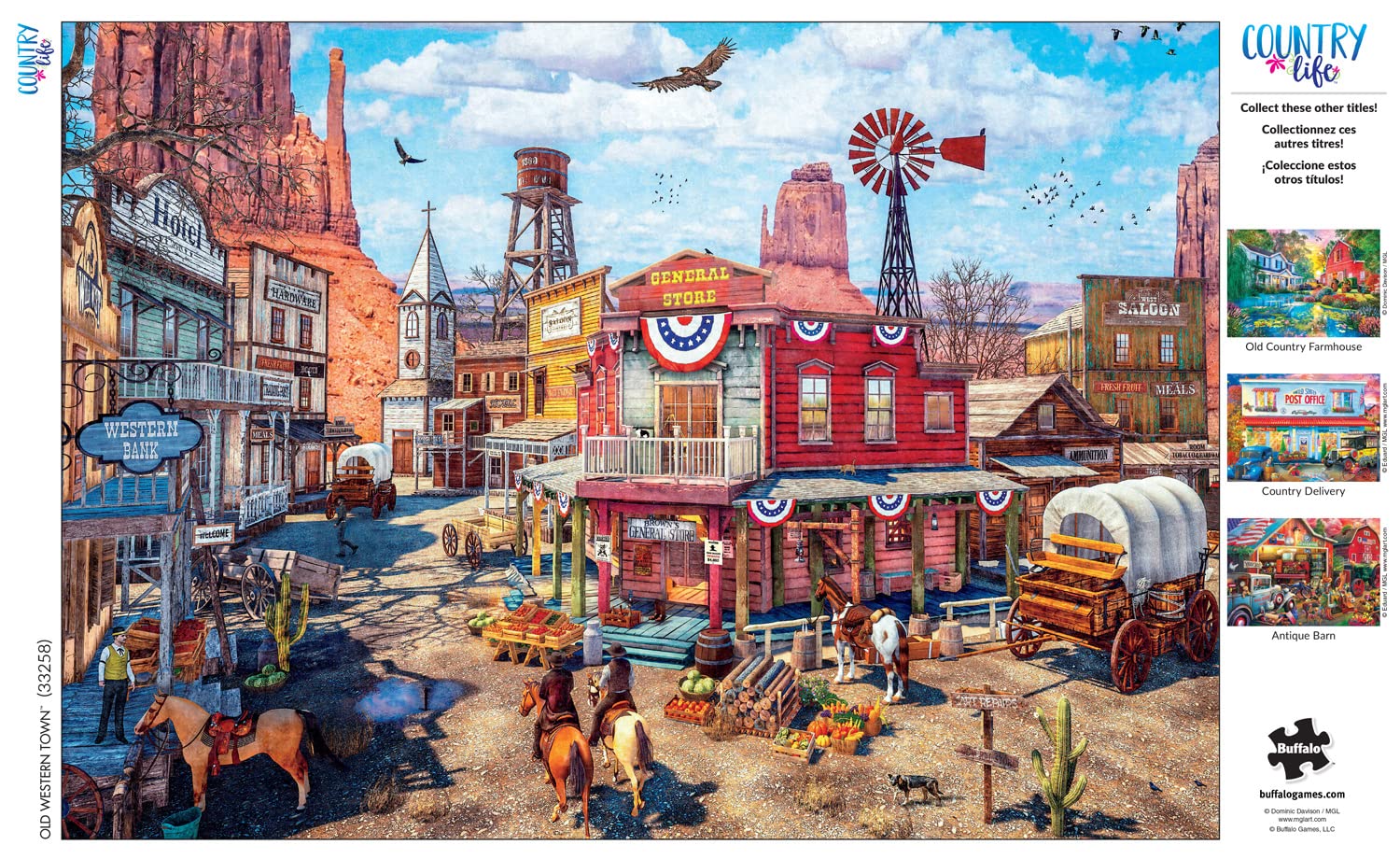Foto 6 pulgar | Rompecabezas Buffalo Games Country Life Old Western Town, 500 Piezas - Venta Internacional.