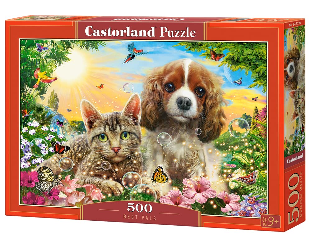 Rompecabezas Castorland Best Pals, Gatos Y Perros, 500 Piezas - Venta Internacional.