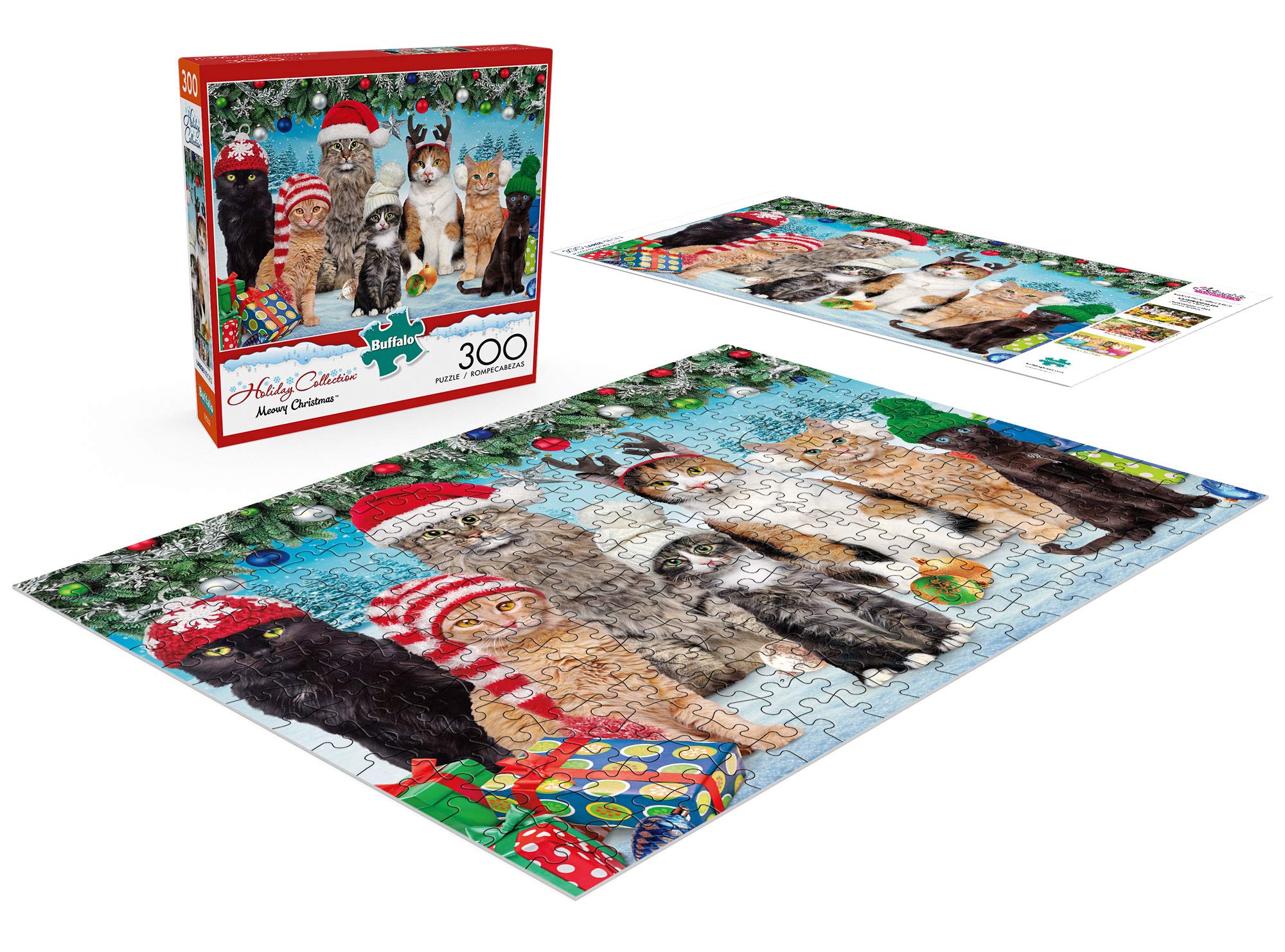 Foto 3 | Rompecabezas Buffalo Games Meowy Christmas De 300 Piezas - Venta Internacional.