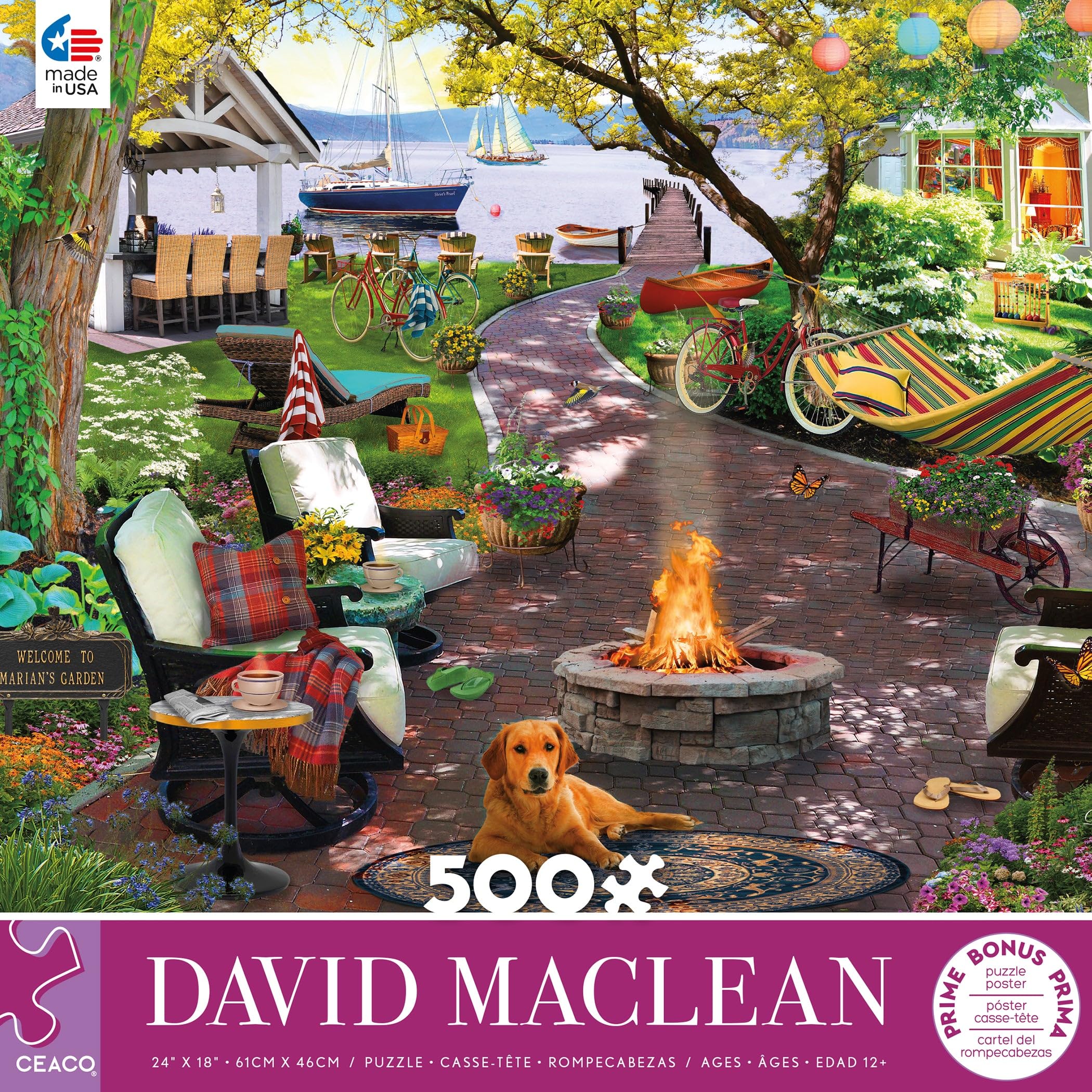 Rompecabezas Ceaco David Maclean Marian's Garden 500 Piezas - Venta Internacional.