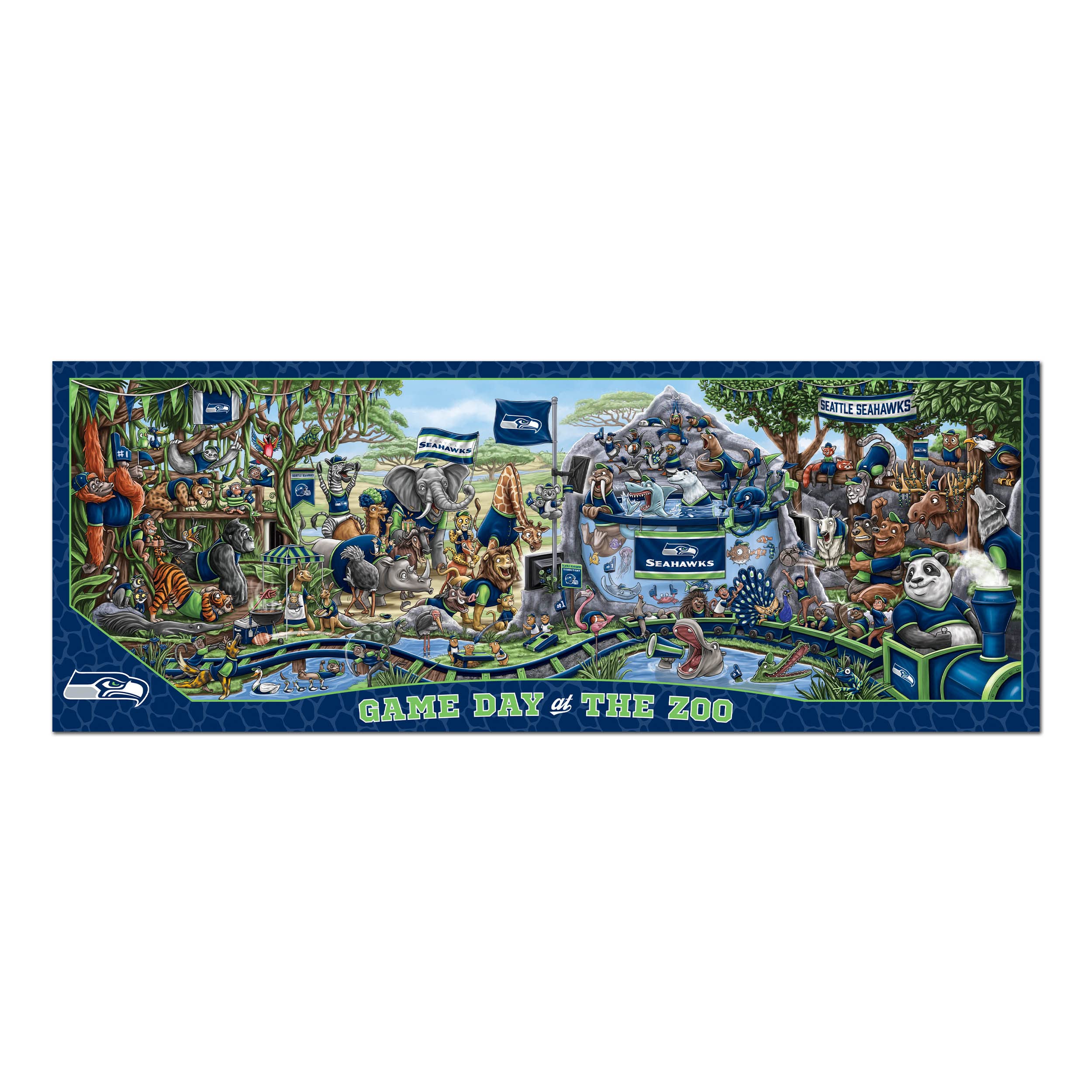 Foto 4 pulgar | Puzzle Youthefan Nfl Seattle Seahawks Game Day At The Zoo, 500 Unidades - Venta Internacional.