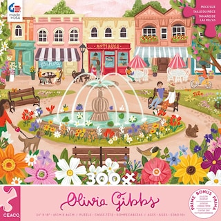 Foto 2 | Rompecabezas Ceaco Olivia Gibbs Town Park 300 Piezas - Venta Internacional.