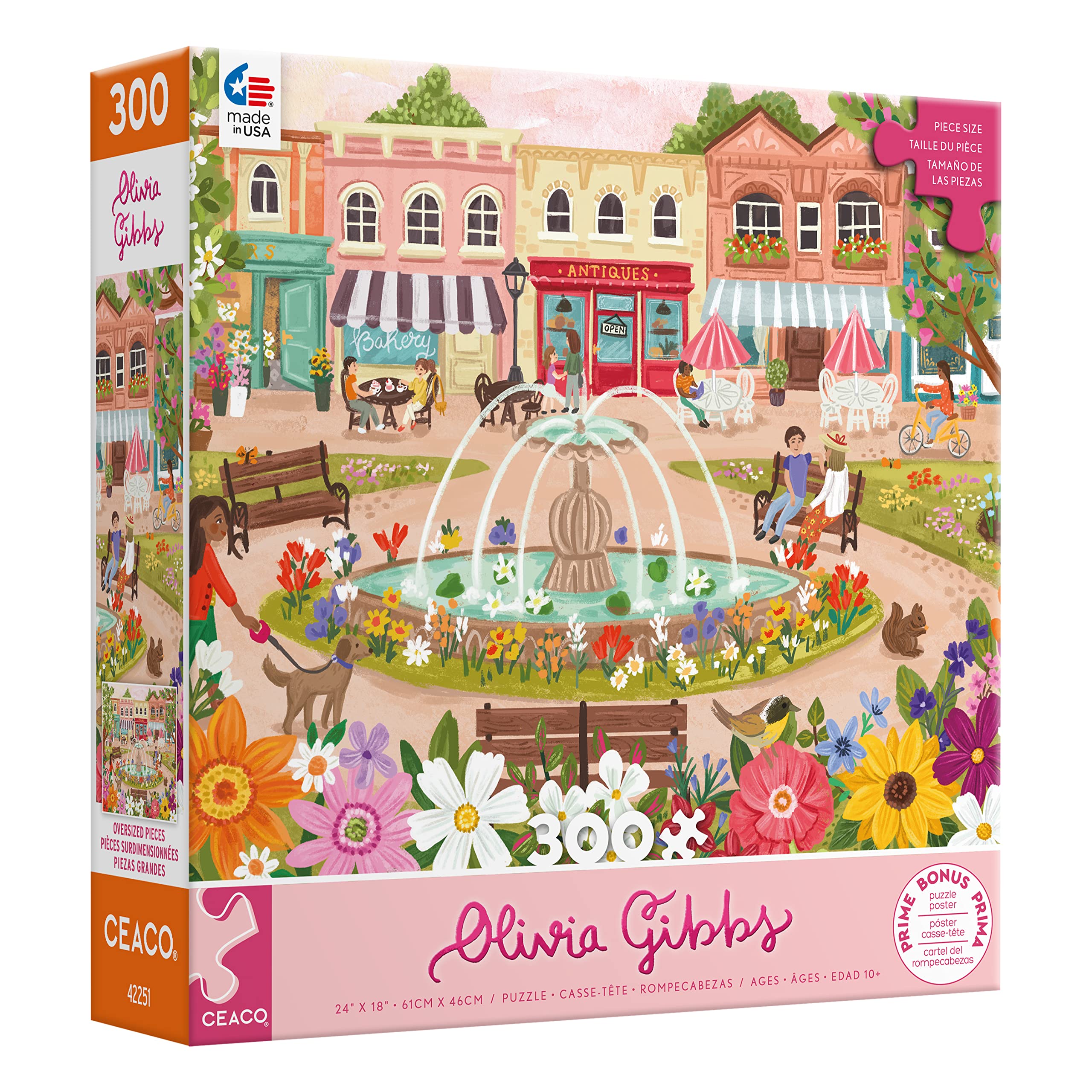 Foto 3 | Rompecabezas Ceaco Olivia Gibbs Town Park 300 Piezas - Venta Internacional.