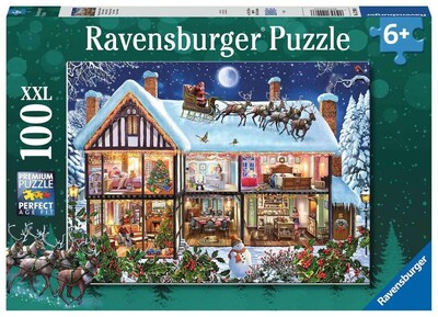 Foto 1 | Rompecabezas Ravensburger Christmas At Home, 100 Piezas - Venta Internacional.