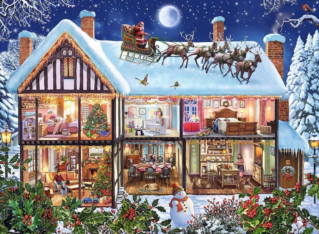 Foto 2 | Rompecabezas Ravensburger Christmas At Home, 100 Piezas - Venta Internacional.