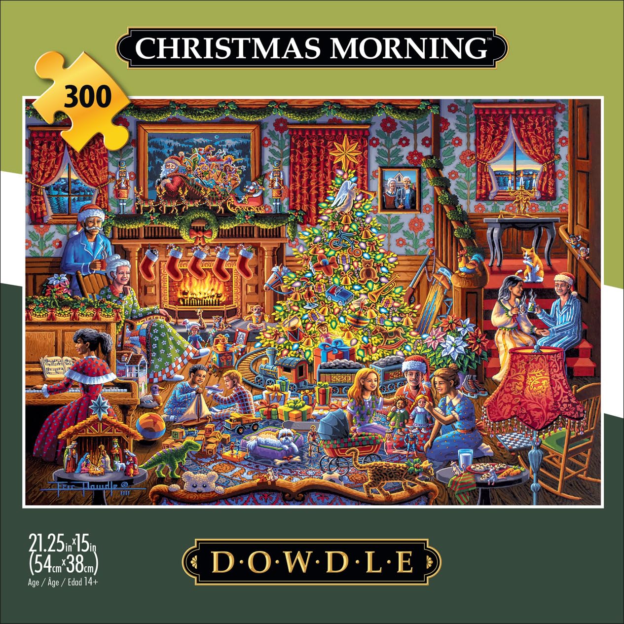 Foto 2 | Rompecabezas Buffalo Games Dowdle Christmas Morning, 300 Piezas - Venta Internacional.