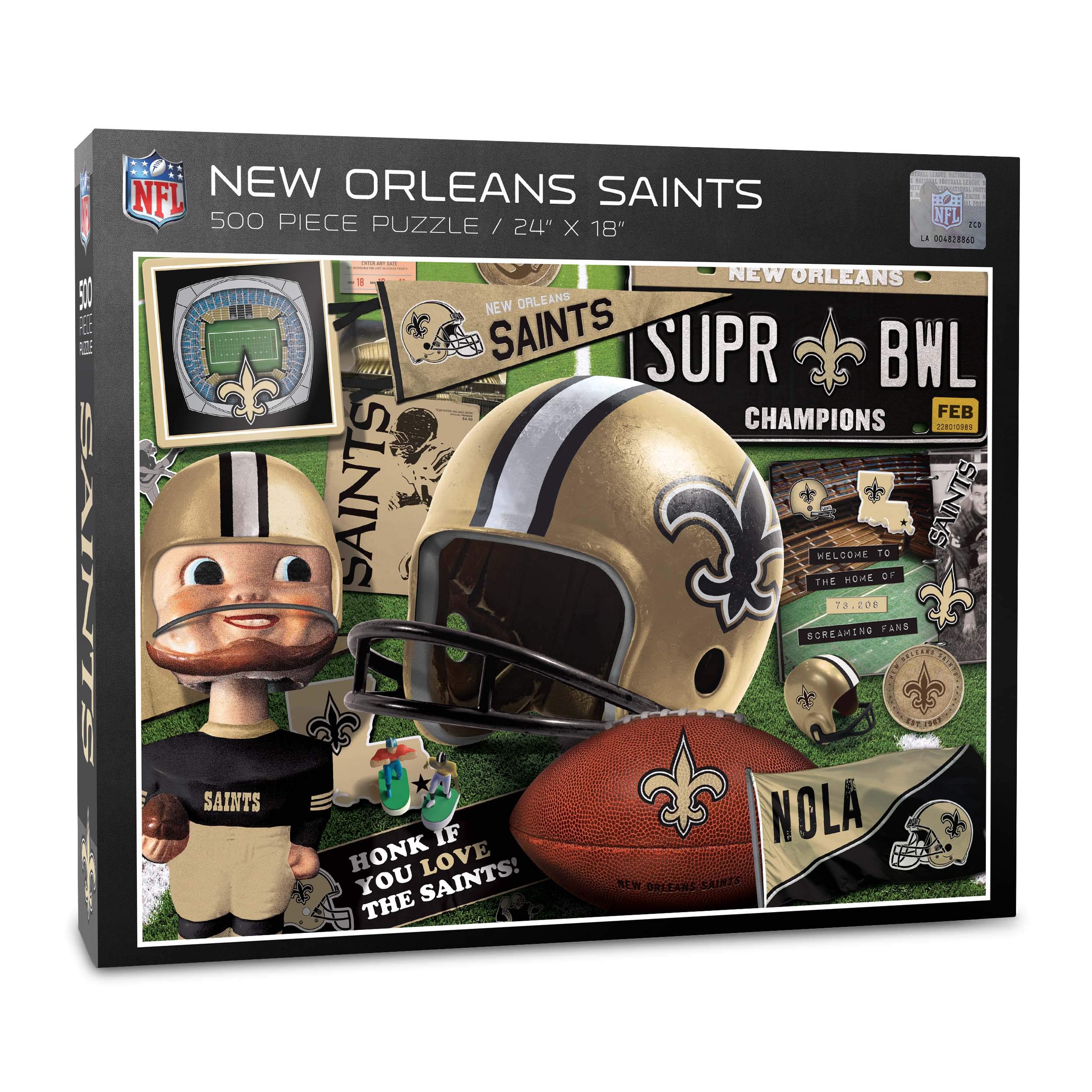 Foto 2 pulgar | Puzzle Youthefan Nfl New Orleans Saints Retro De 500 Piezas - Venta Internacional.