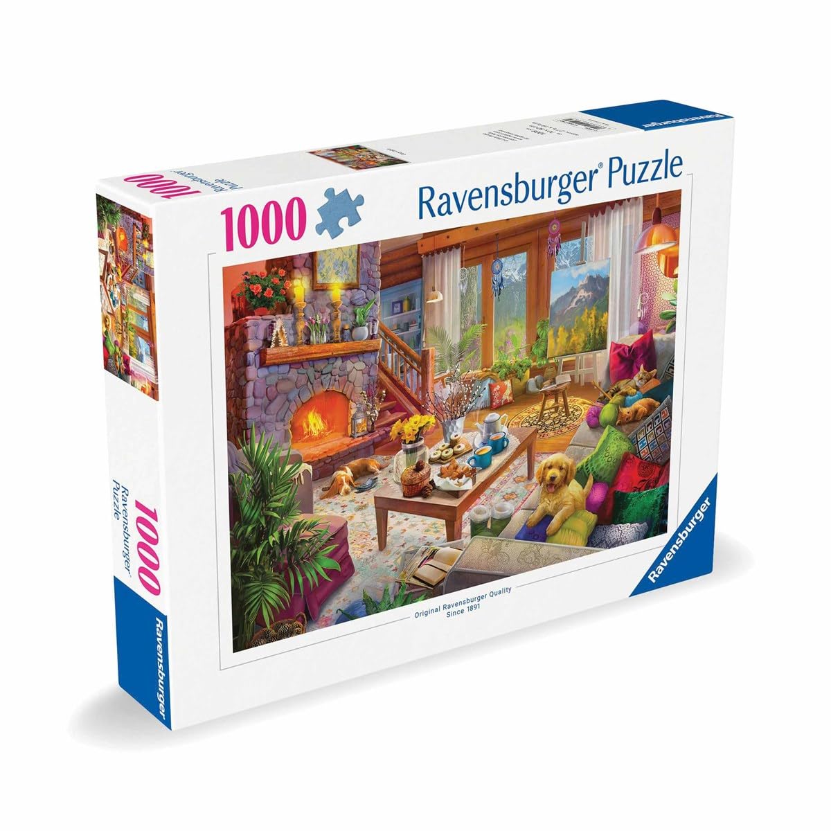 Rompecabezas Ravensburger Cozy Cabin 1000 Piezas - Venta Internacional.