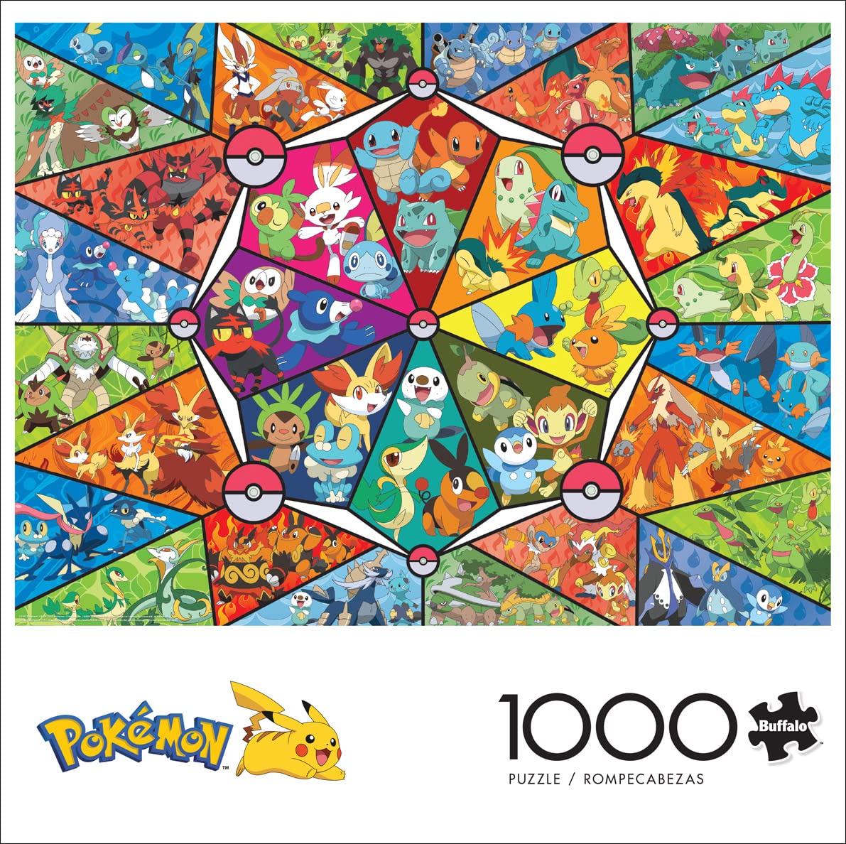 Foto 3 pulgar | Rompecabezas Buffalo Games Pokémon Stained Glass 1000 Piezas - Venta Internacional.