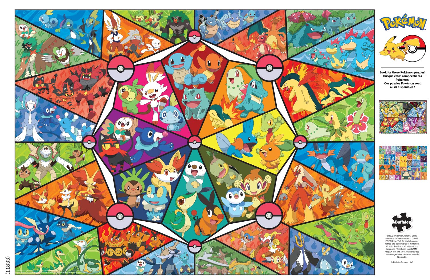 Foto 6 pulgar | Rompecabezas Buffalo Games Pokémon Stained Glass 1000 Piezas - Venta Internacional.