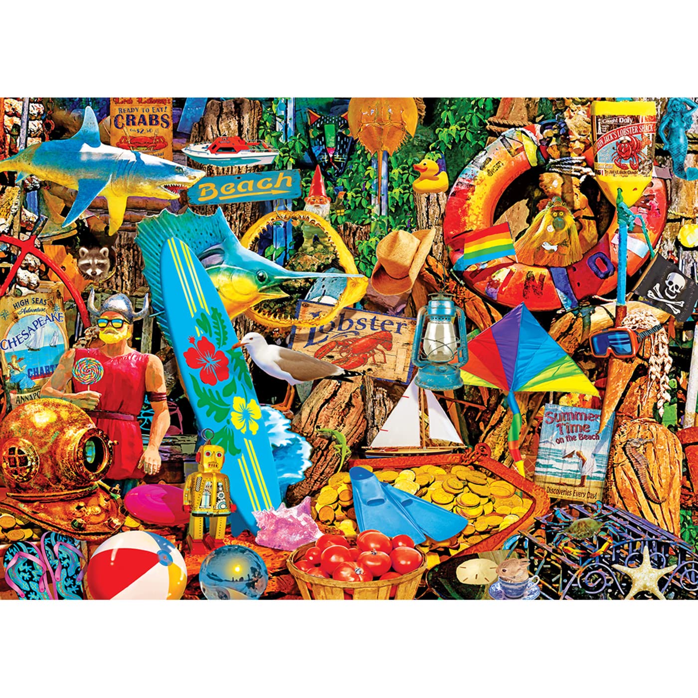 Foto 8 pulgar | Rompecabezas Masterpieces Beach Time Flea Market 1000 Piezas - Venta Internacional.