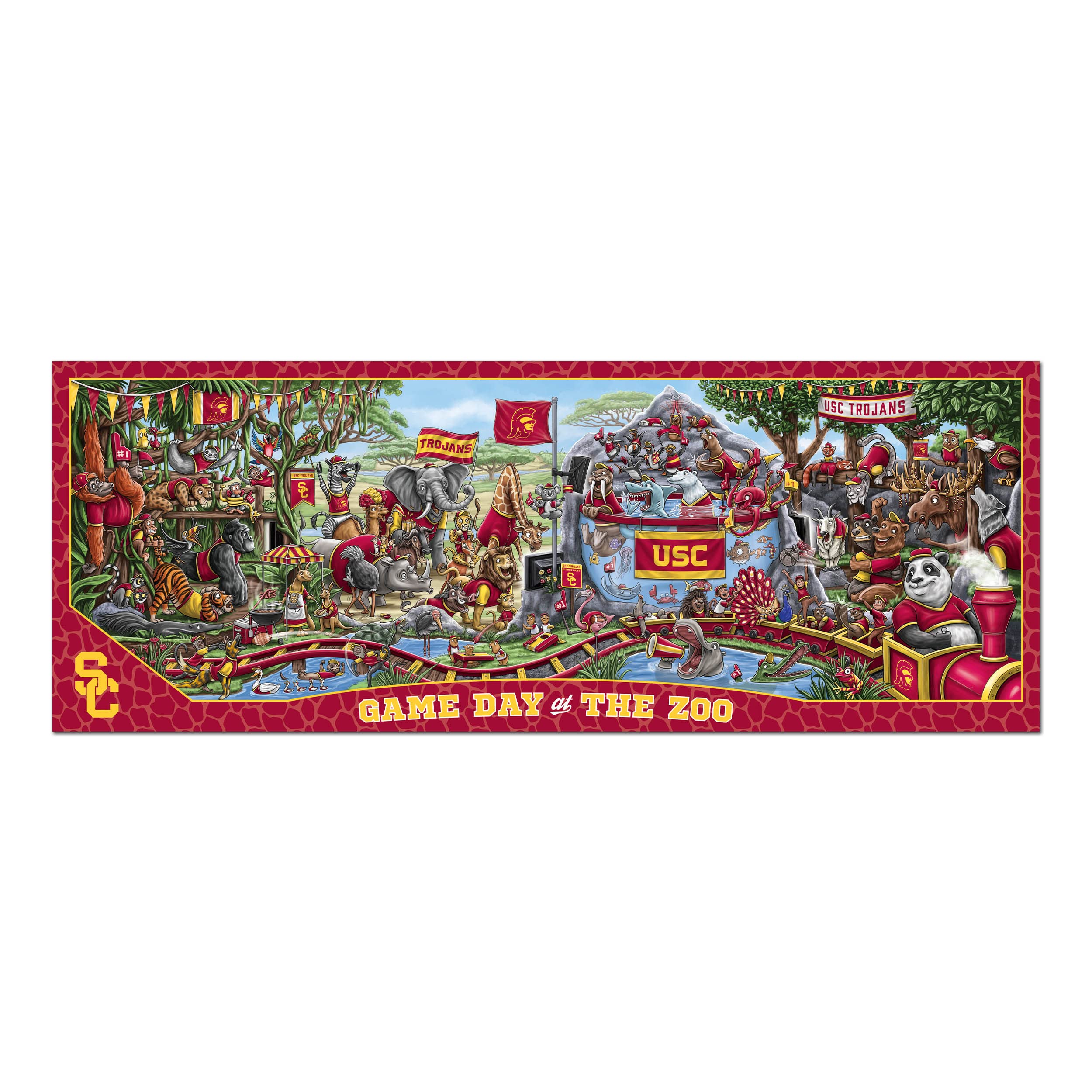 Foto 4 pulgar | Puzzle Youthefan Ncaa Usc Trojans Game Day At The Zoo, 500 Unidades - Venta Internacional.