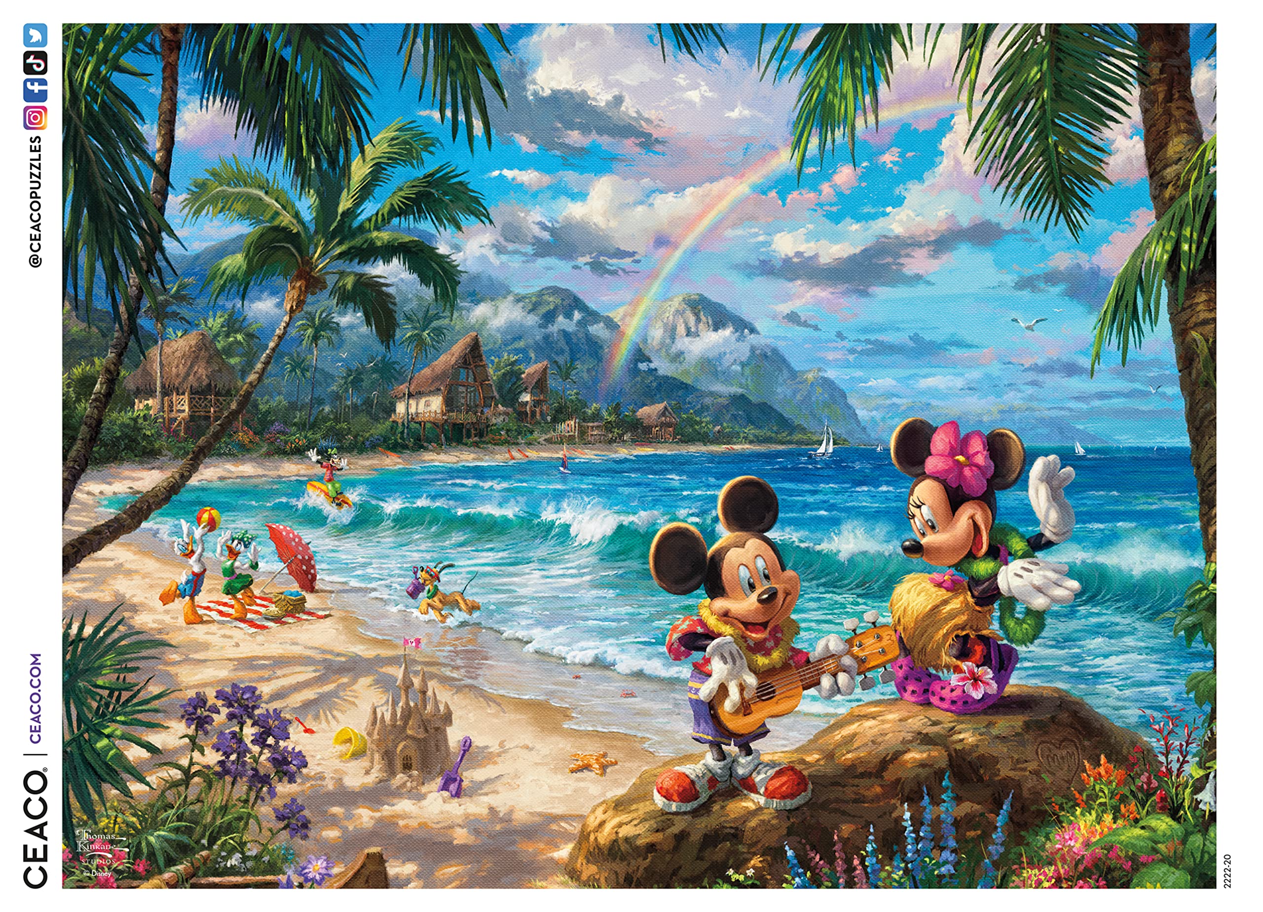 Rompecabezas Ceaco Thomas Kinkade Disney Mickey Hawaii 300p - Venta Internacional.