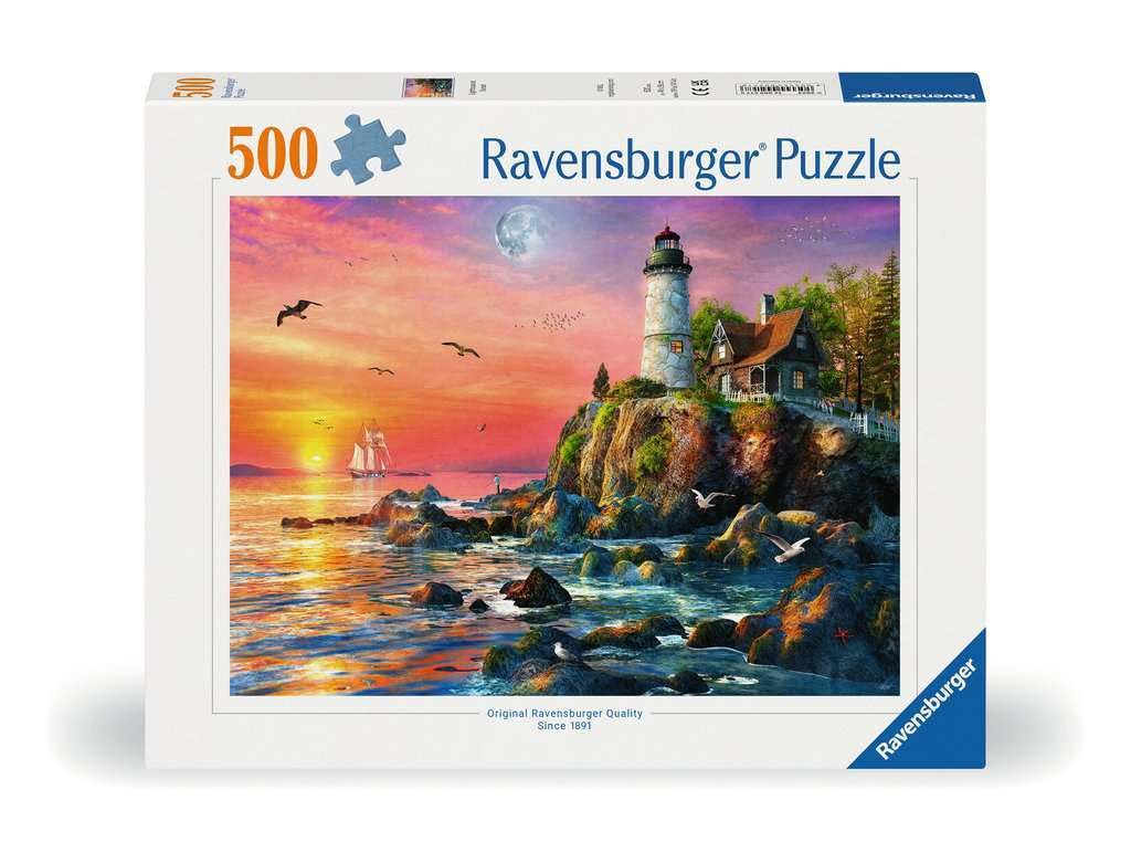 Foto 2 pulgar | Rompecabezas Faro De Ravensburger Al Atardecer, 500 Piezas - Venta Internacional.