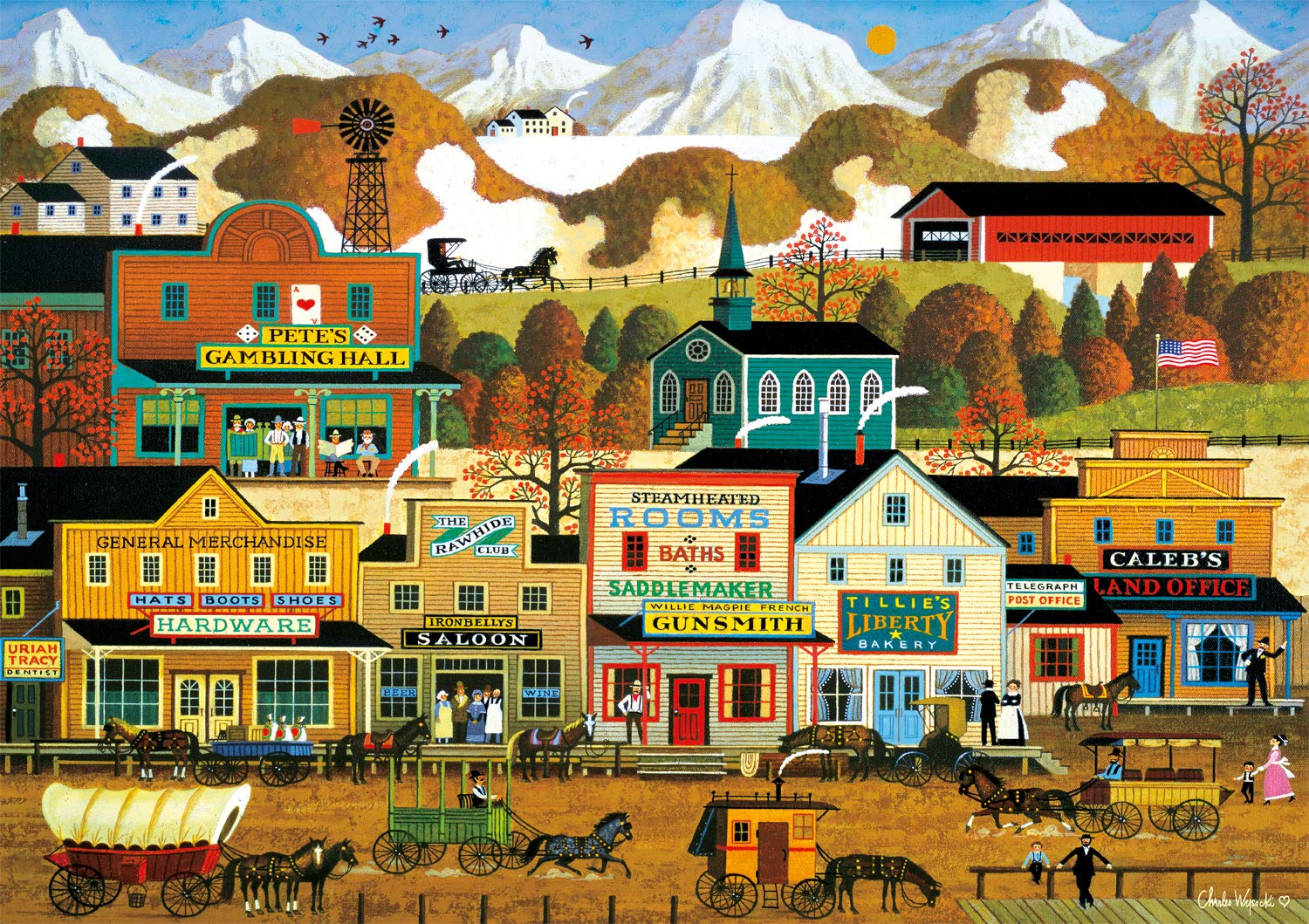Foto 2 pulgar | Rompecabezas Buffalo Games Charles Wysocki Pete's Gambling - Venta Internacional.