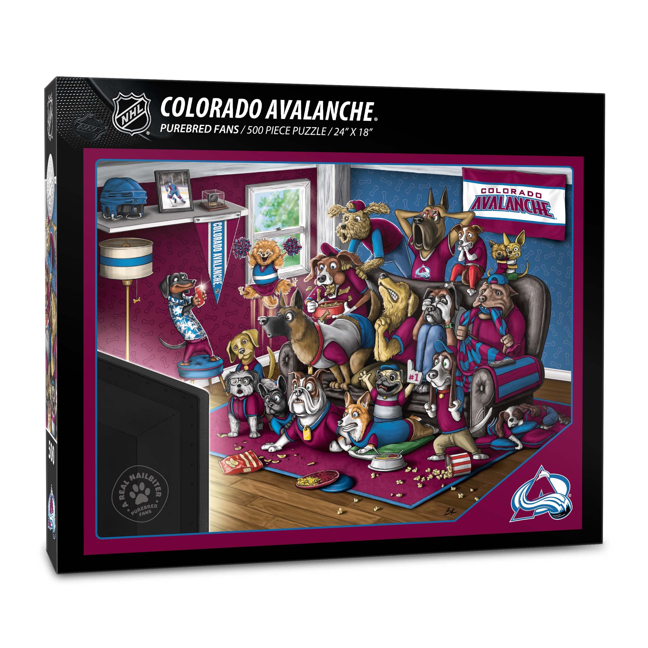 Foto 2 pulgar | Puzzle Youthefan Nhl Colorado Avalanche Purebred Fans, 500 Unidades - Venta Internacional.