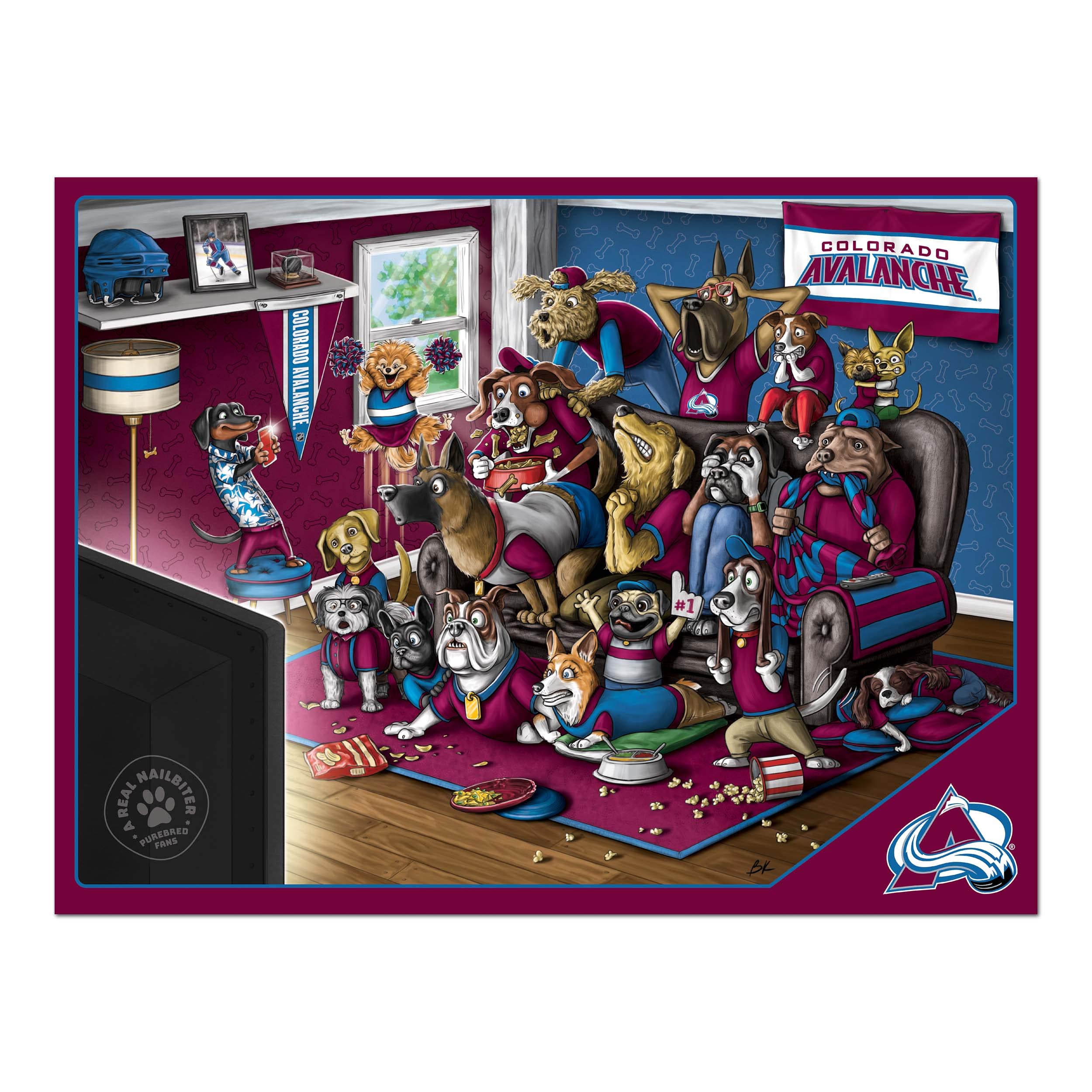 Foto 4 pulgar | Puzzle Youthefan Nhl Colorado Avalanche Purebred Fans, 500 Unidades - Venta Internacional.