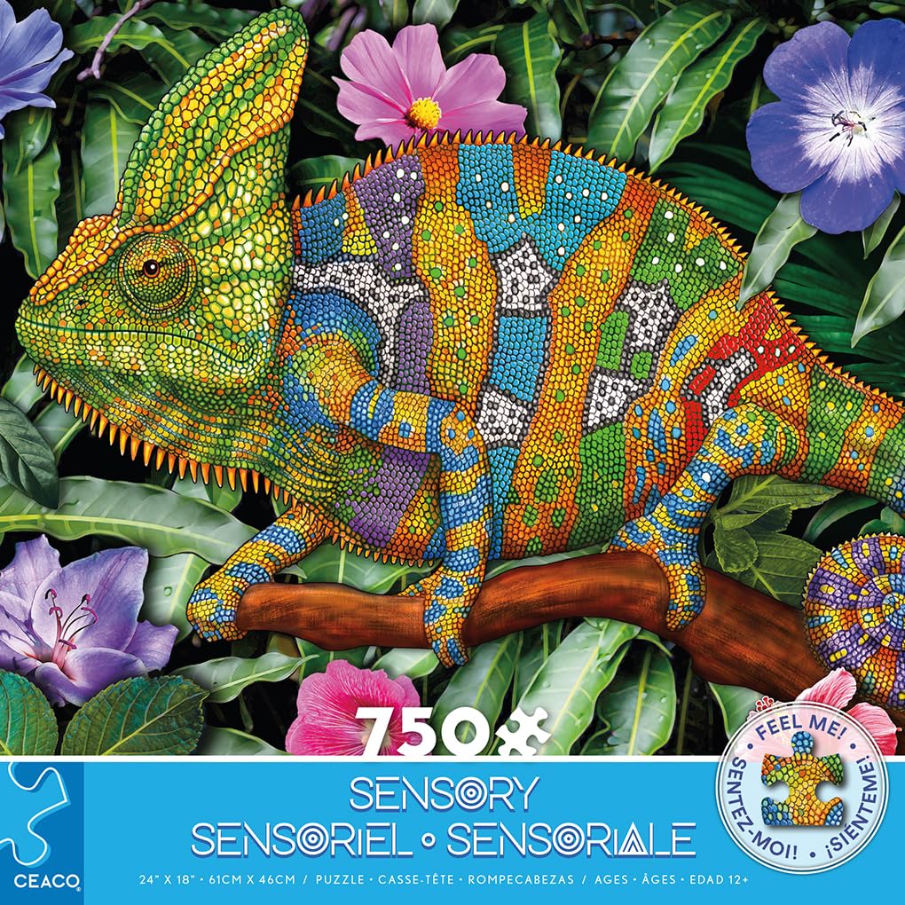 Foto 3 pulgar | Rompecabezas Ceaco Sensory Colorful Chameleon 750 Piezas - Venta Internacional.