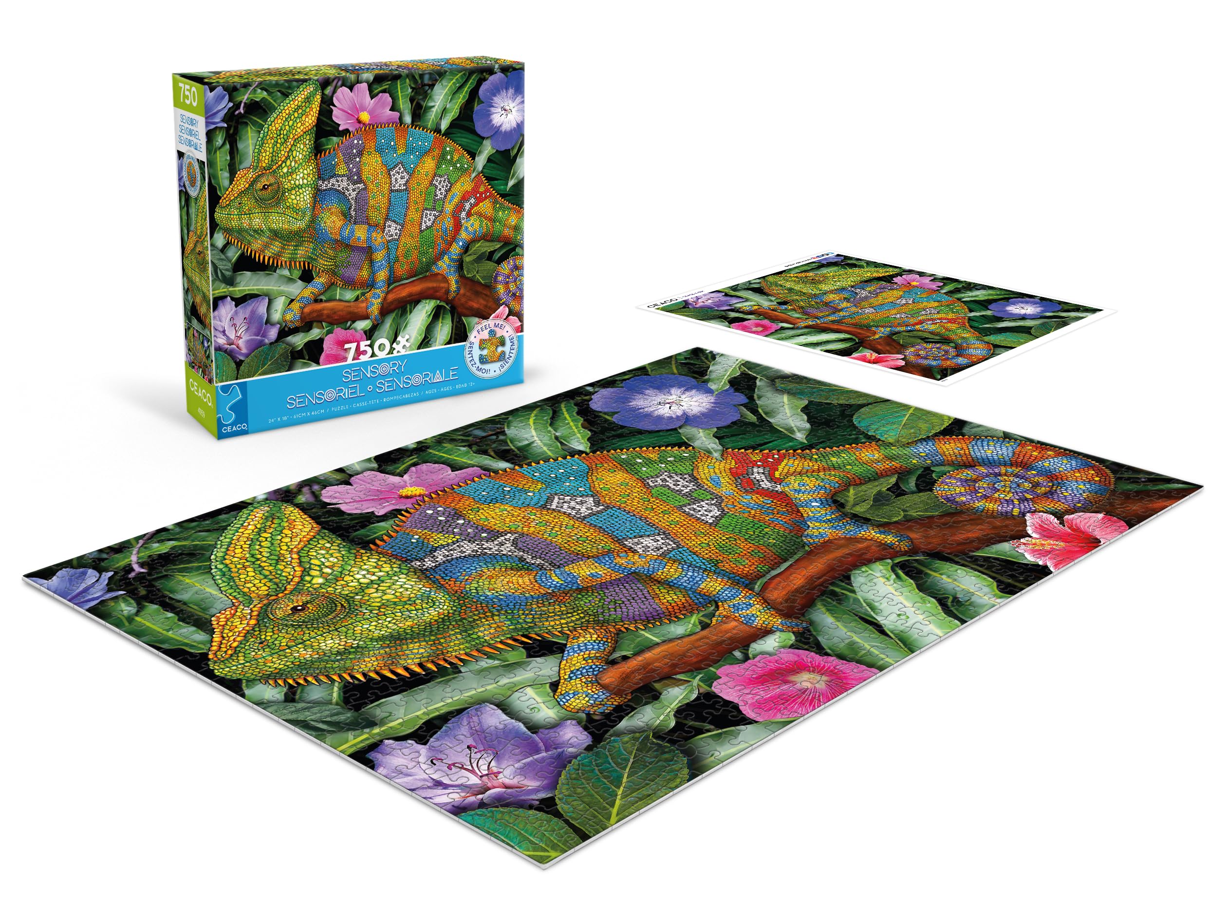 Foto 5 pulgar | Rompecabezas Ceaco Sensory Colorful Chameleon 750 Piezas - Venta Internacional.