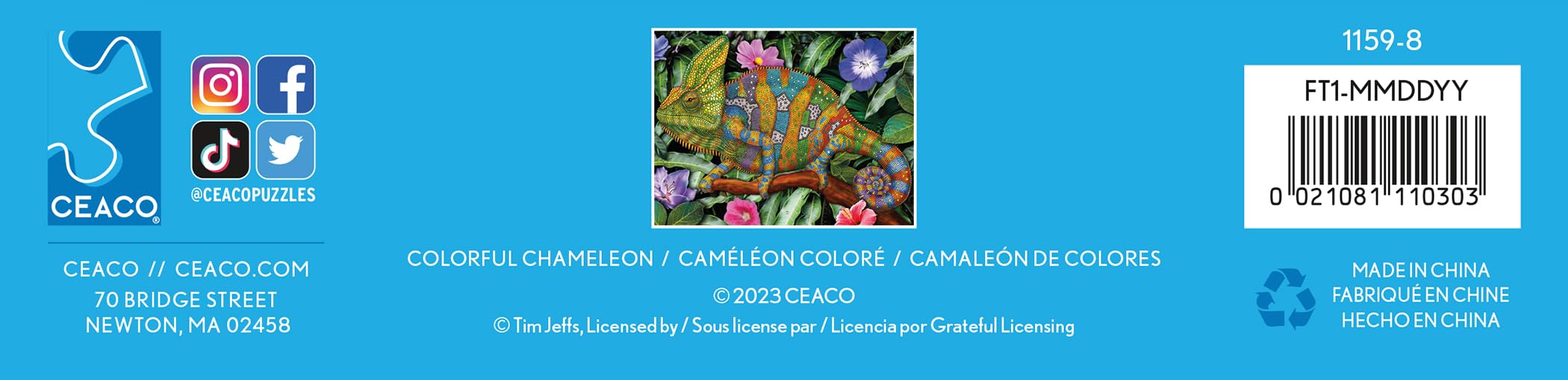 Foto 7 pulgar | Rompecabezas Ceaco Sensory Colorful Chameleon 750 Piezas - Venta Internacional.