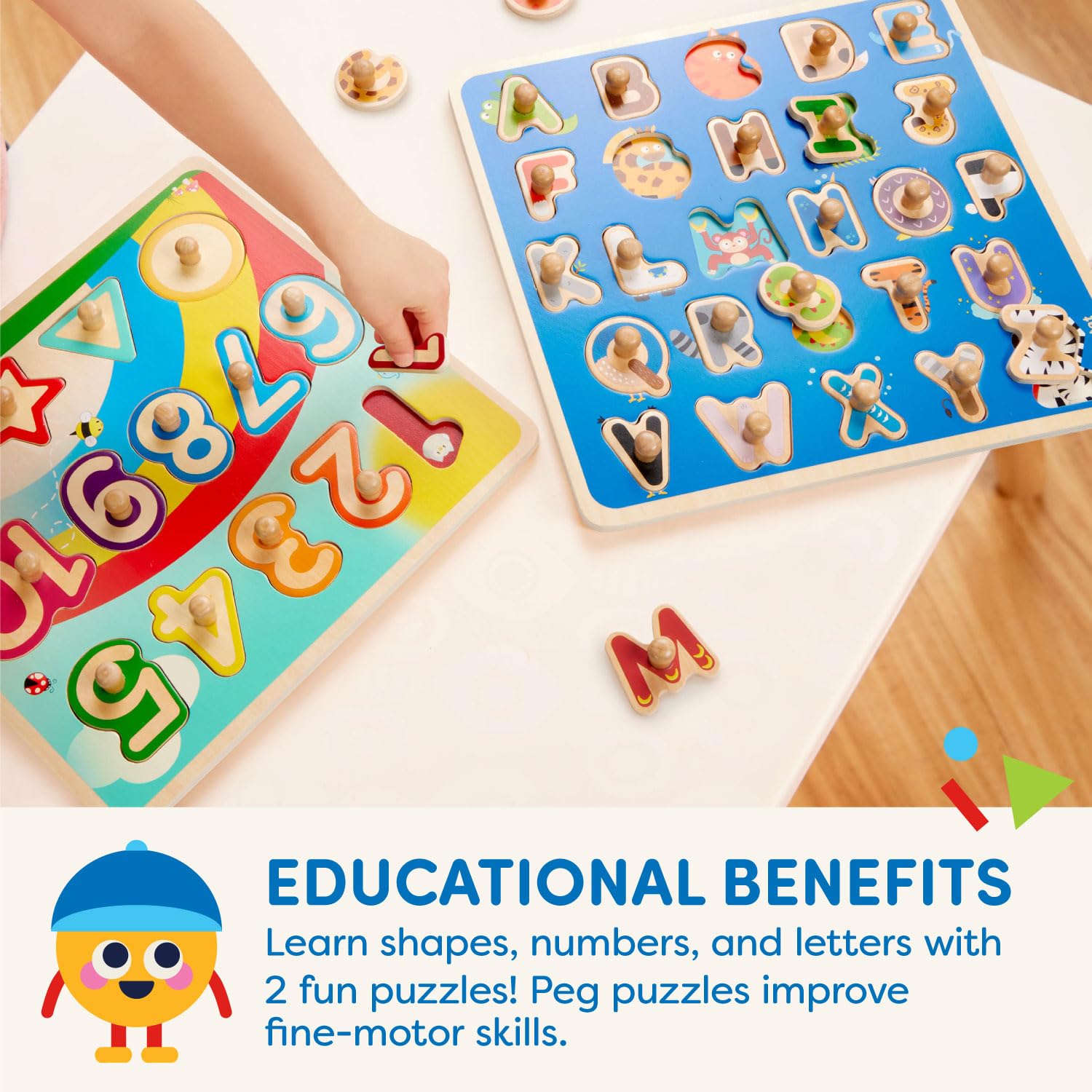 Foto 3 | Rompecabezas De Madera Con Alfabeto Y Números Battat Puzzle N' Learn - Venta Internacional.