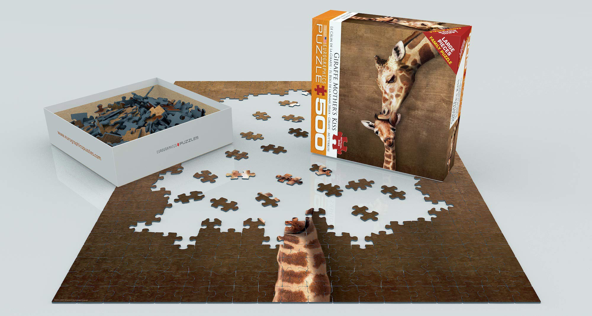 Foto 4 pulgar | Puzzle Eurographics Jiraffe Mother's Kiss, 500 Piezas - Venta Internacional.