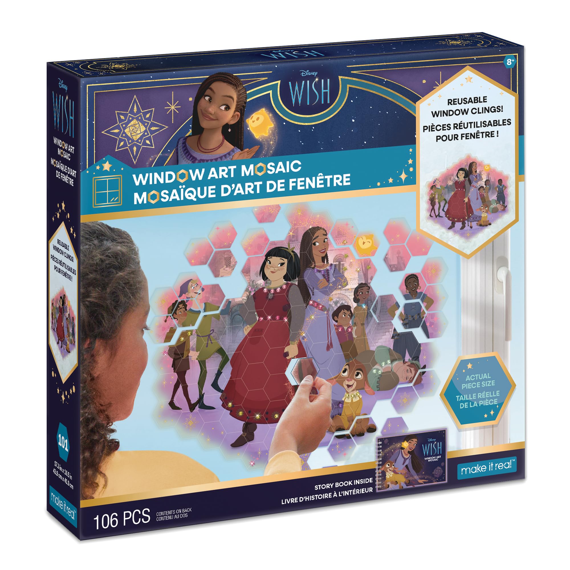 Kit De Decoración Para Ventanas Make It Real Disney Wish Con 106 Piezas - Venta Internacional.