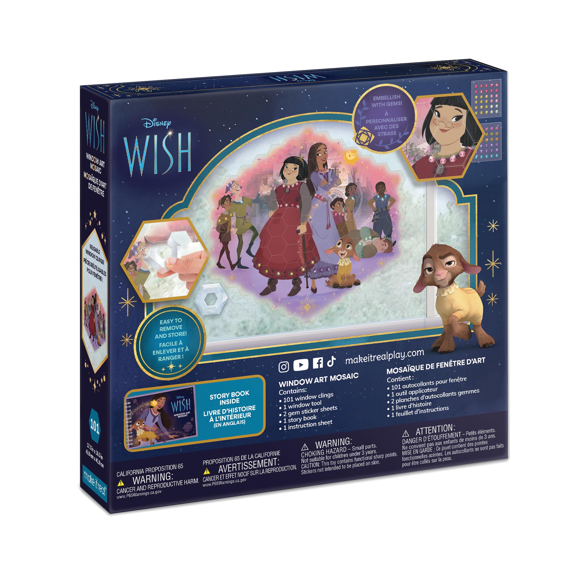 Foto 5 pulgar | Kit De Decoración Para Ventanas Make It Real Disney Wish Con 106 Piezas - Venta Internacional.