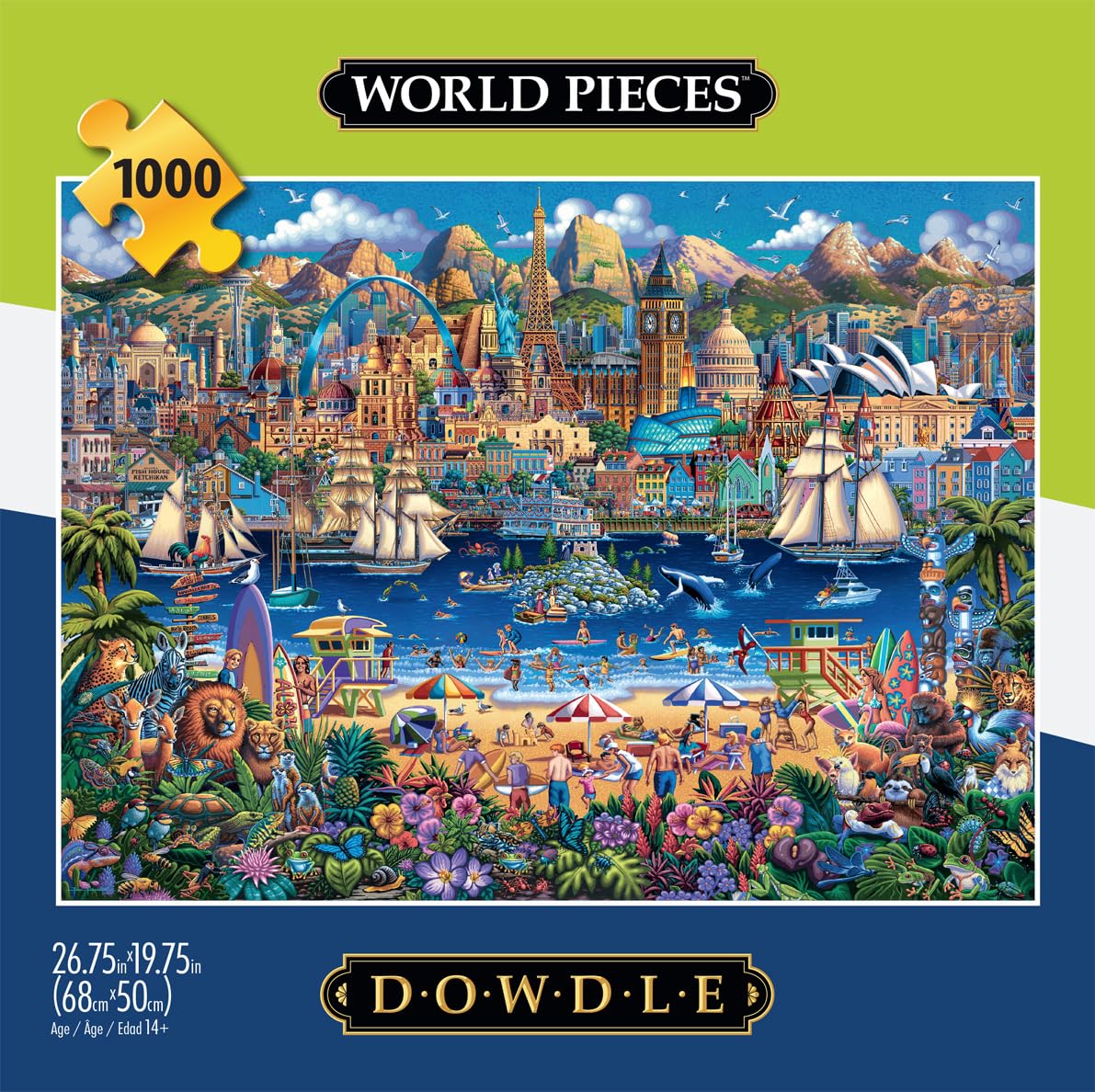 Foto 2 | Rompecabezas Buffalo Games Dowdle World Pieces 1000 Piezas - Venta Internacional.