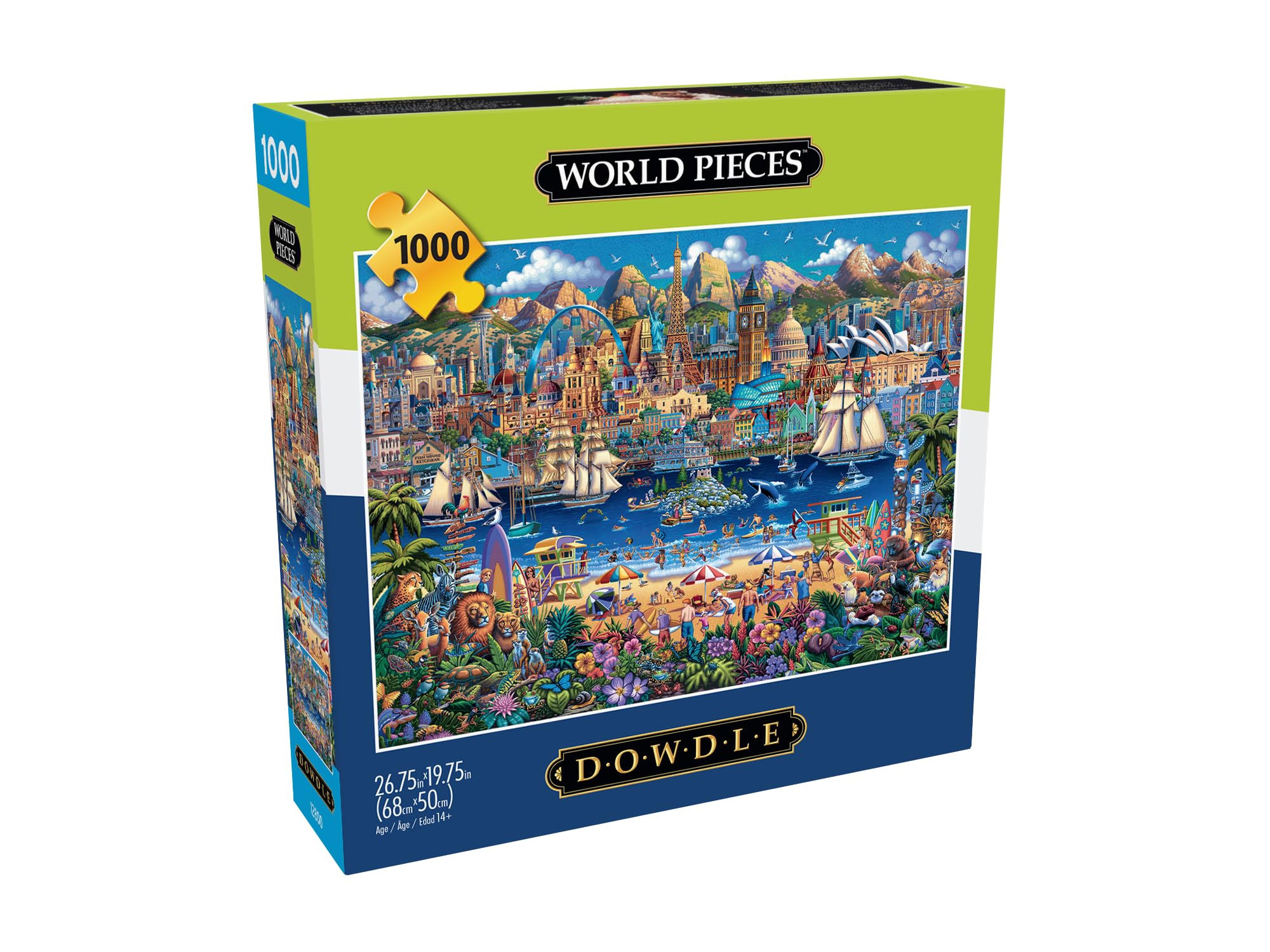 Foto 4 pulgar | Rompecabezas Buffalo Games Dowdle World Pieces 1000 Piezas - Venta Internacional.