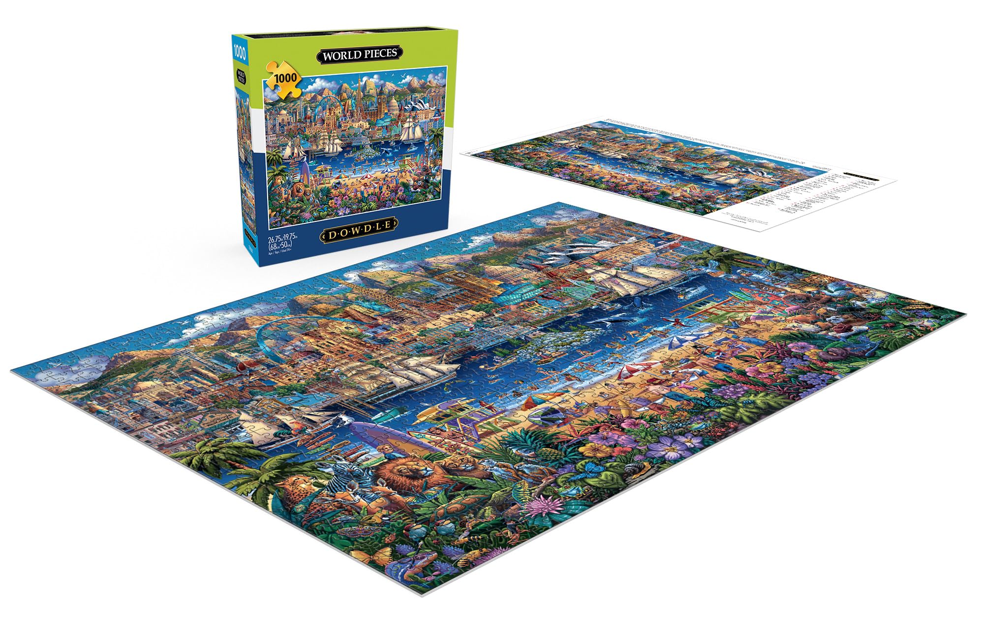 Foto 5 pulgar | Rompecabezas Buffalo Games Dowdle World Pieces 1000 Piezas - Venta Internacional.