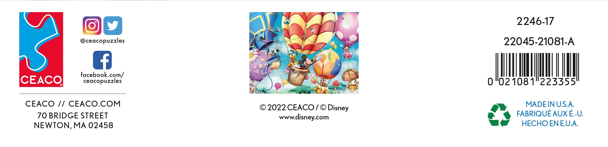 Foto 8 pulgar | Rompecabezas Ceaco Disney Mickey's Air Balloon 300 Piezas - Venta Internacional.