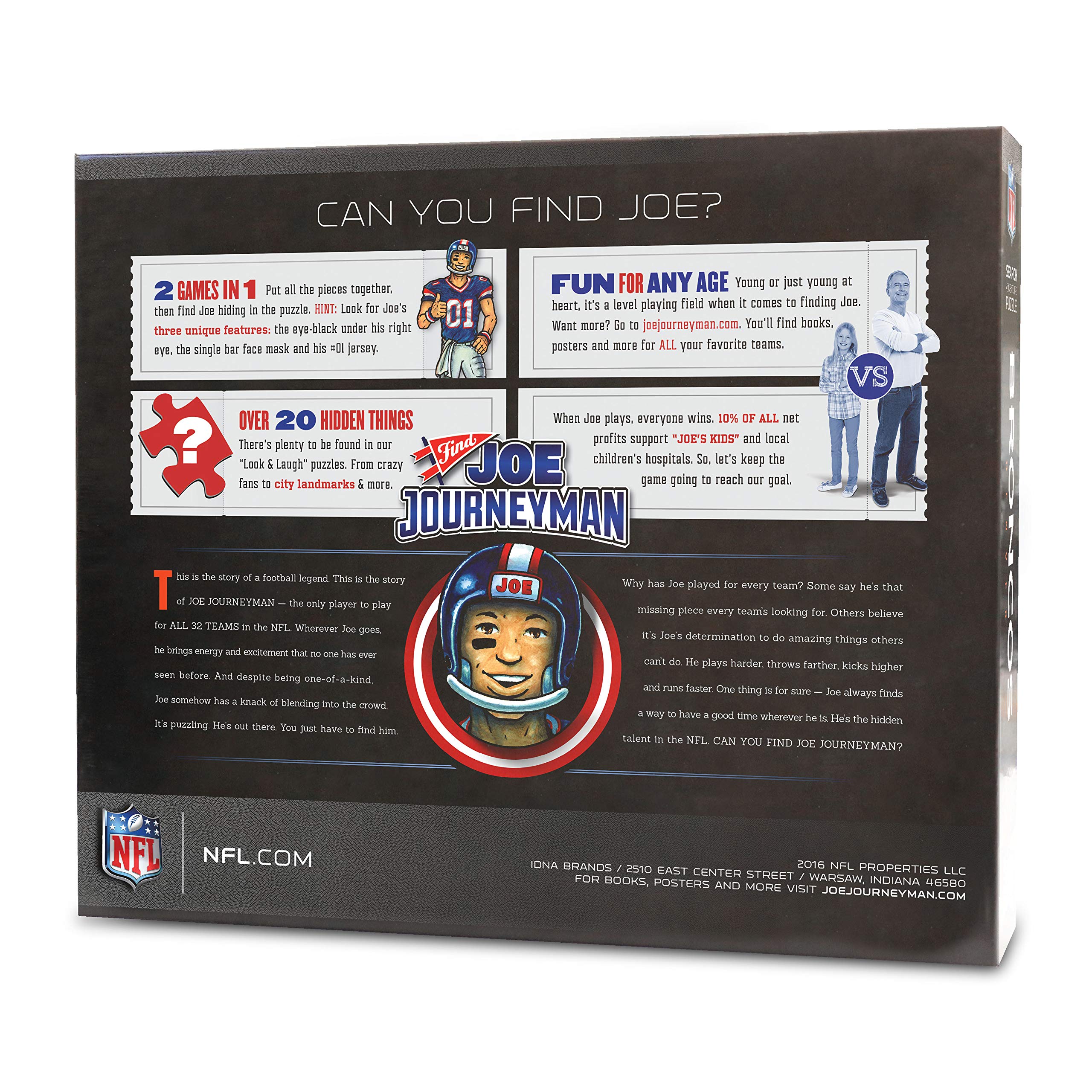 Foto 2 | Puzle Youthefan Nfl Joe Journeyman 45 X 60 Cm, 500 Piezas - Venta Internacional.