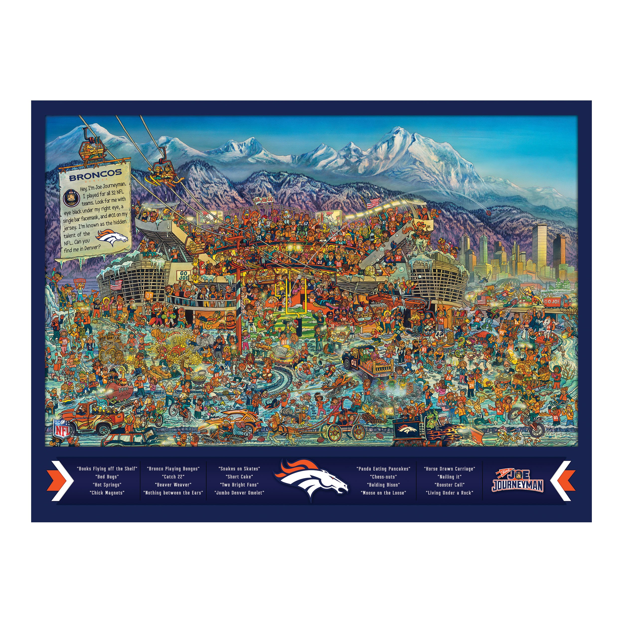 Foto 4 | Puzle Youthefan Nfl Joe Journeyman 45 X 60 Cm, 500 Piezas - Venta Internacional.