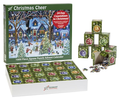 Foto 1 | Calendario De Adviento, Rompecabezas De Navidad De Vermont, 1000 Piezas - Venta Internacional.
