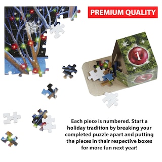 Foto 4 | Calendario De Adviento, Rompecabezas De Navidad De Vermont, 1000 Piezas - Venta Internacional.