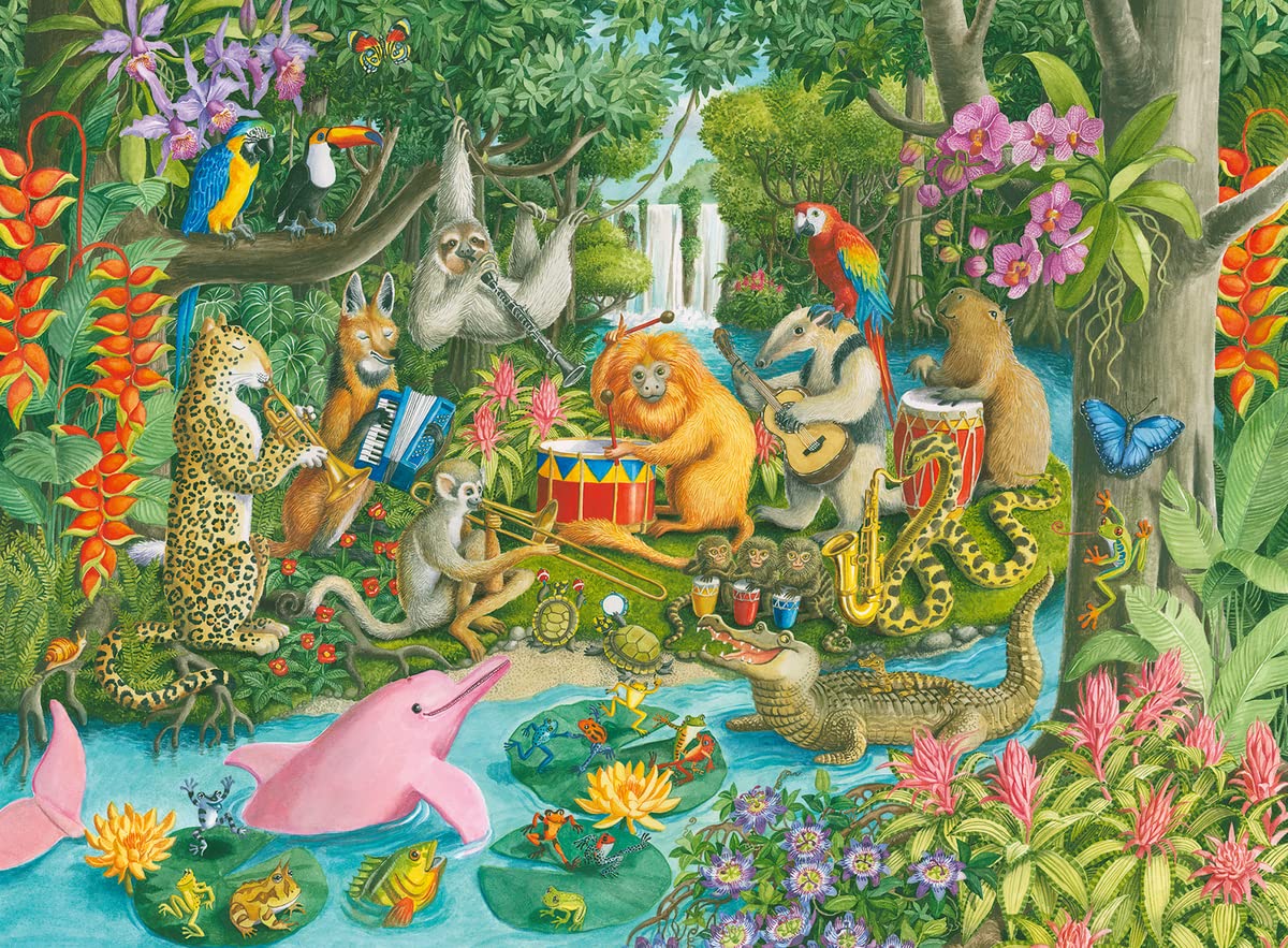 Rompecabezas Ravensburger Rainforest River Band 100 Unidades - Venta Internacional.