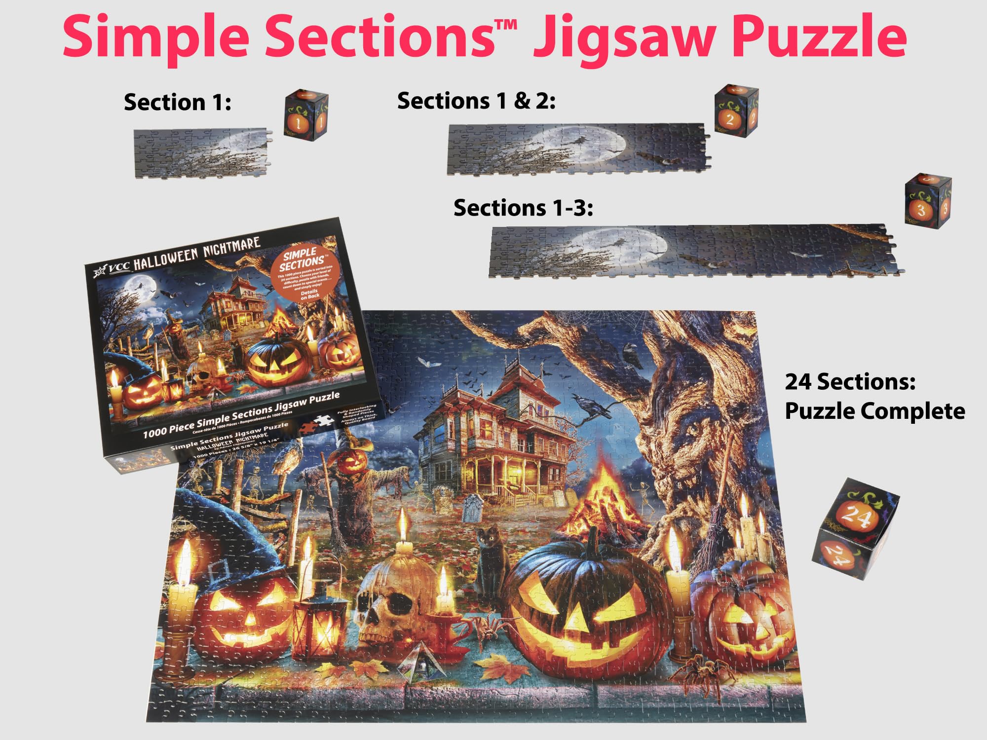 Foto 4 pulgar | Rompecabezas Vermont Christmas Company Halloween 1000 Piezas - Venta Internacional.