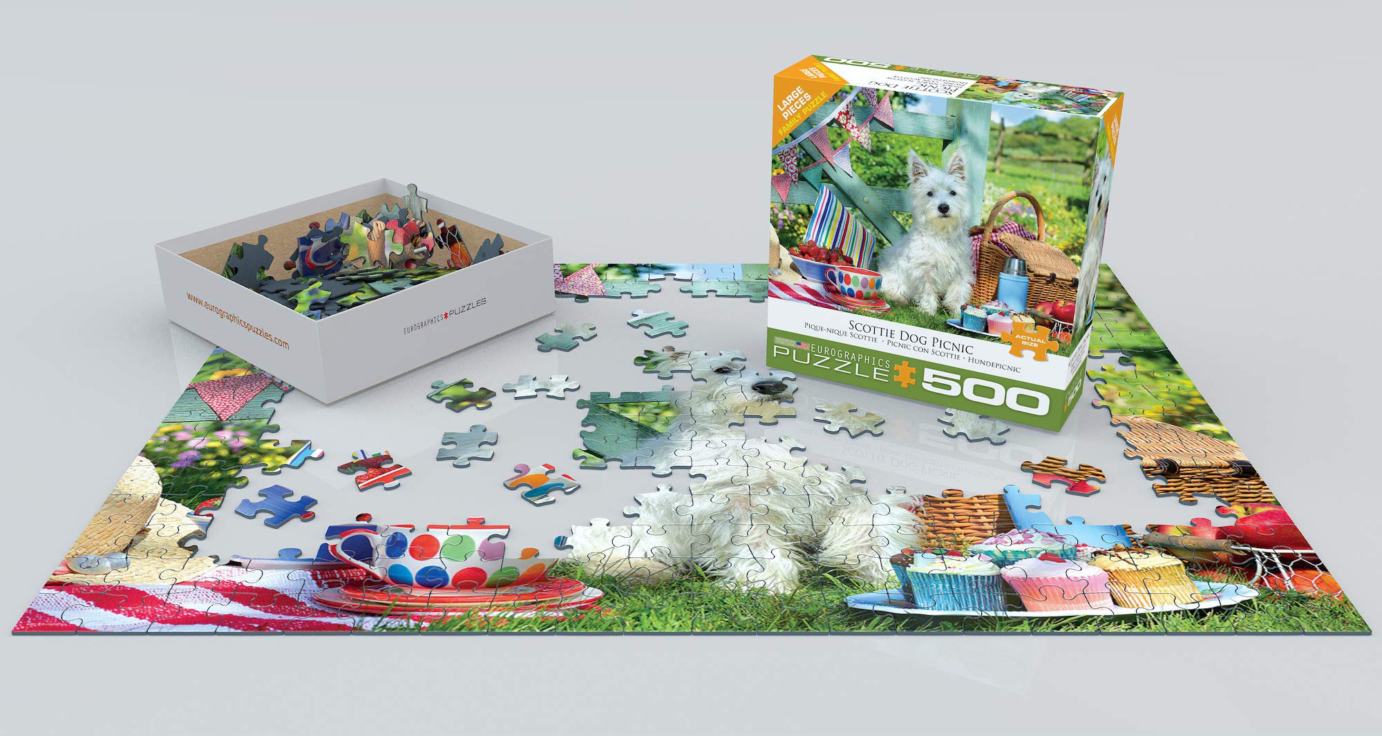 Foto 4 pulgar | Puzzle Eurographics Scottie Dog Picnic De 500 Piezas - Venta Internacional.