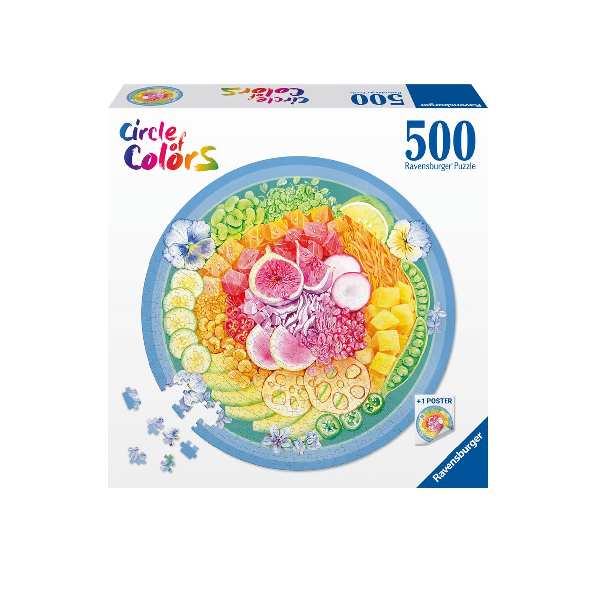 Foto 3 pulgar | Rompecabezas Ravensburger Circle Of Colors Poke Bowl, 500 Unidades - Venta Internacional.