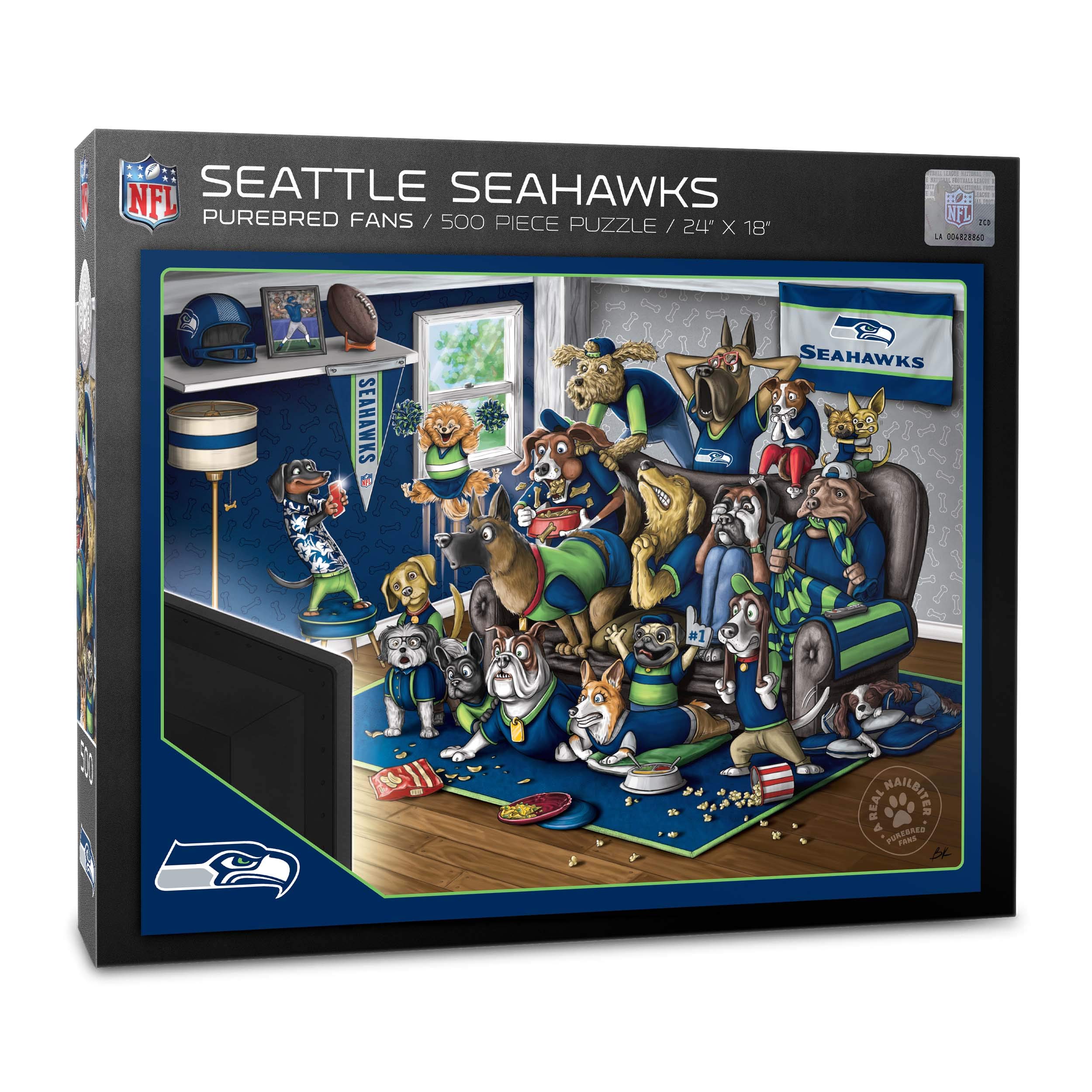 Foto 2 pulgar | Puzzle Youthefan Nfl Seattle Seahawks Purebred Fans, 500 Unidades - Venta Internacional.