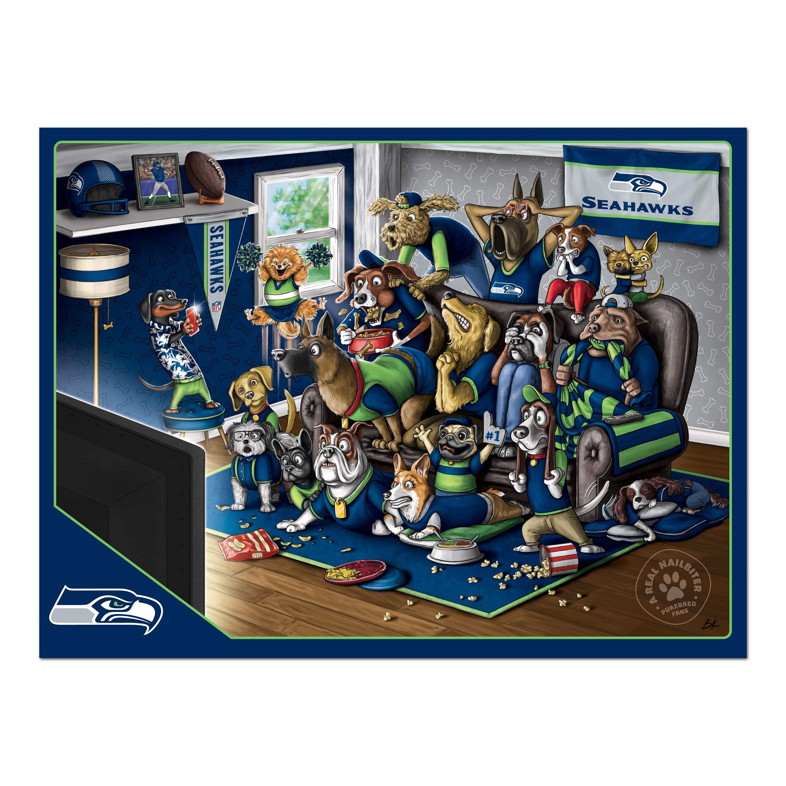 Foto 4 pulgar | Puzzle Youthefan Nfl Seattle Seahawks Purebred Fans, 500 Unidades - Venta Internacional.