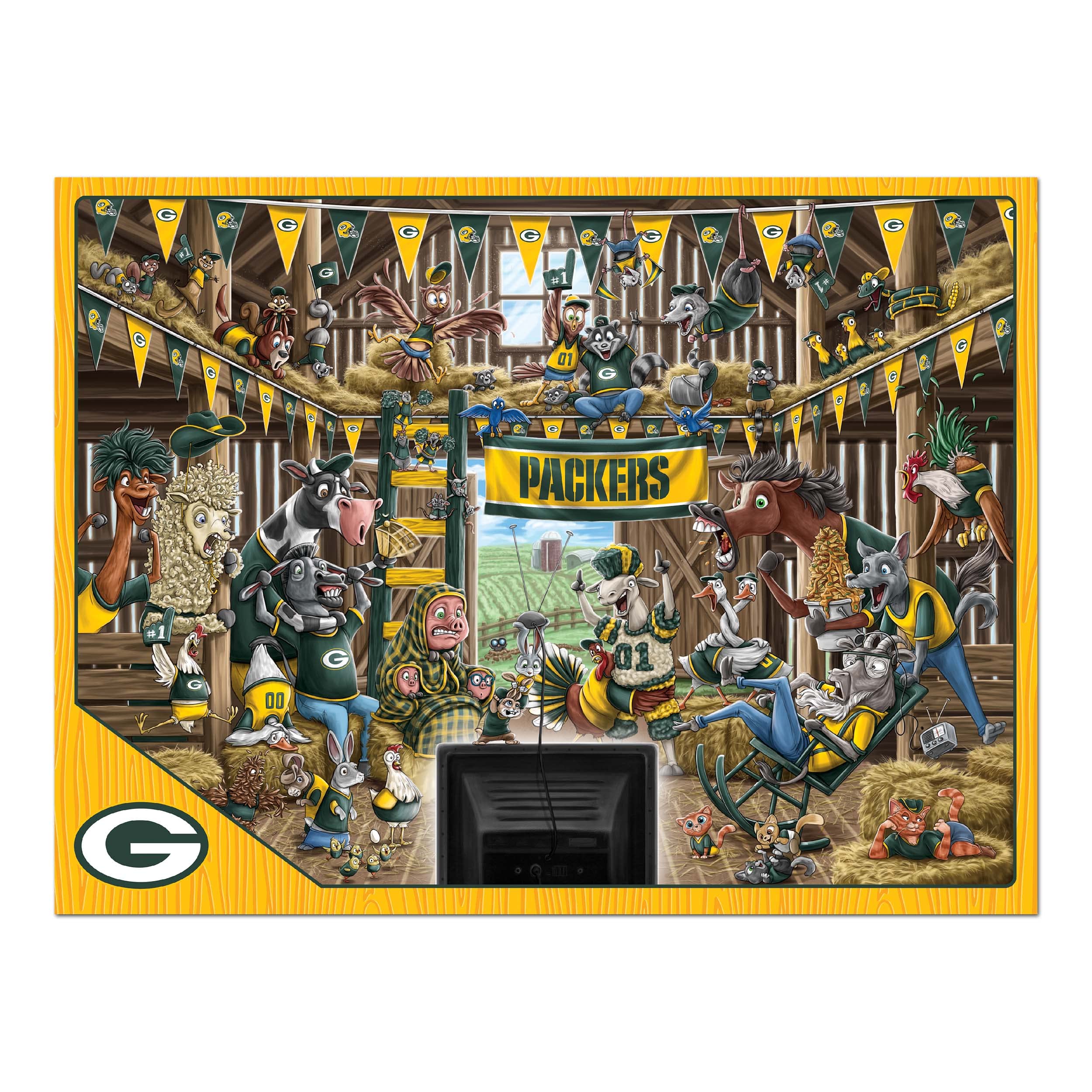 Foto 4 pulgar | Ventiladores Puzzle Youthefan Nfl Green Bay Packers Barnyard, 500 Unidades - Venta Internacional.